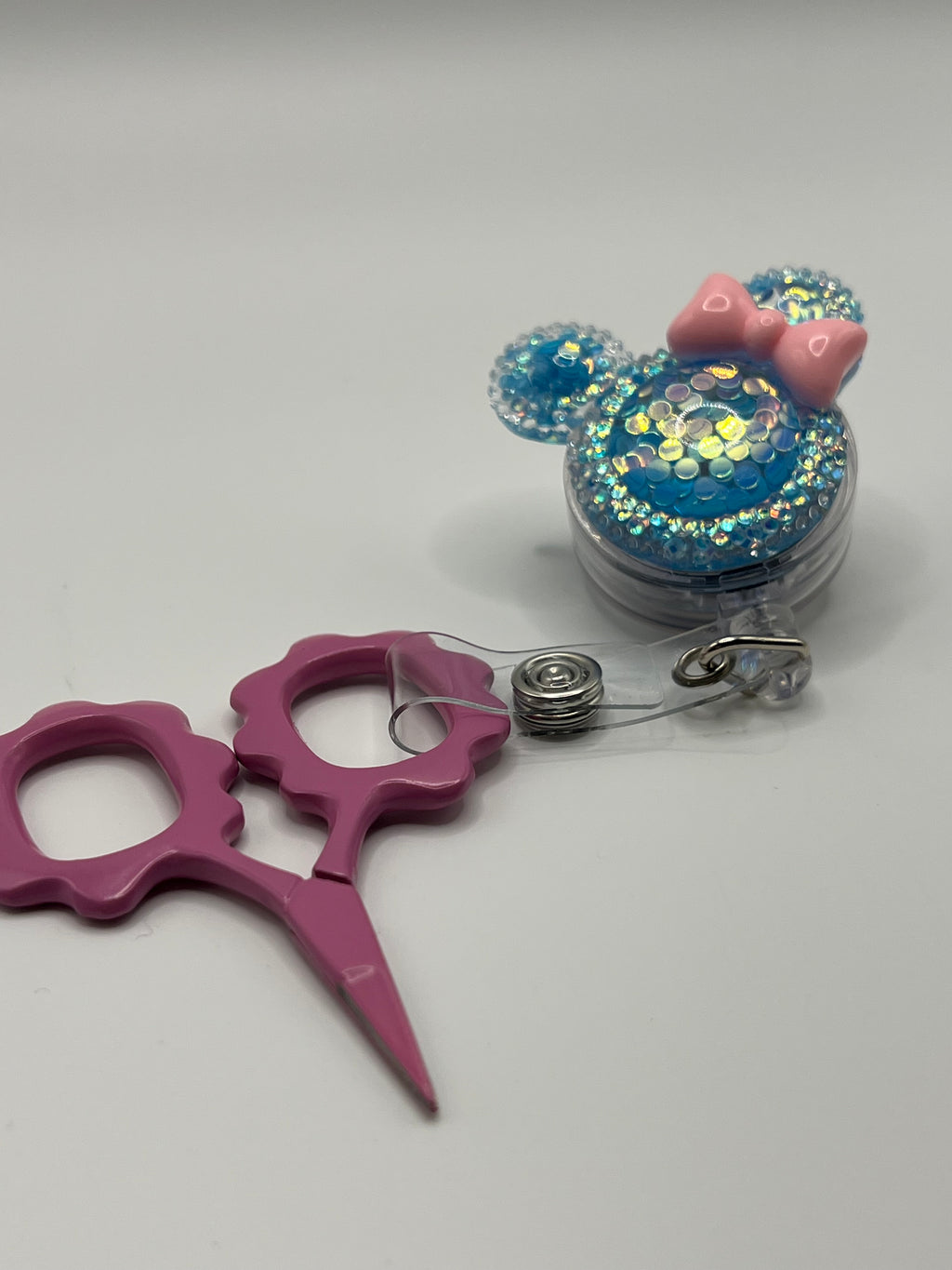 Blue Mickey Ears Badge / scissor reel - scissors not included