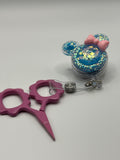 Blue Mickey Ears Badge / scissor reel - scissors not included