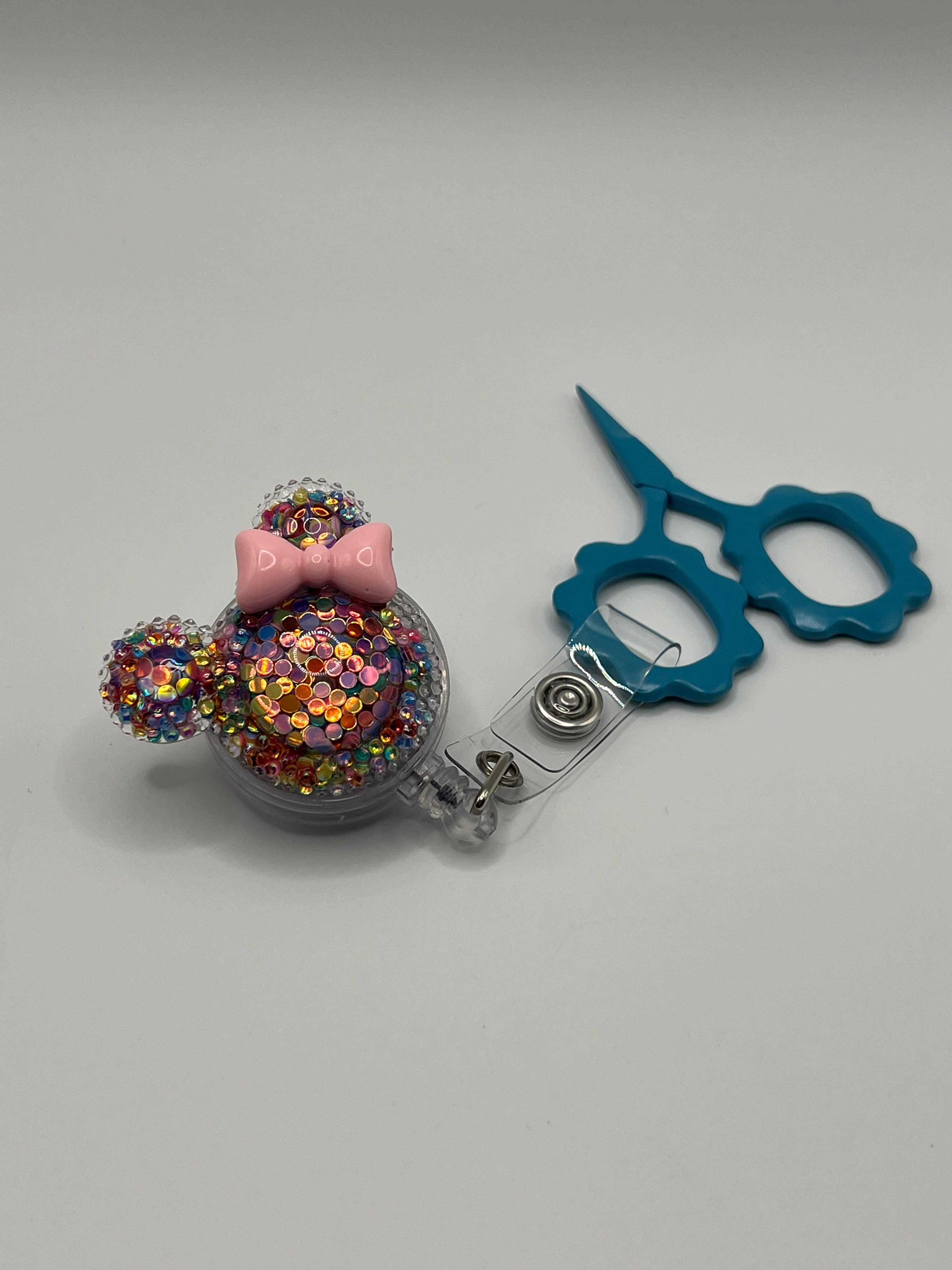Multi-colored Mickey Ears Badge / Scissor Reel - Scissors not included