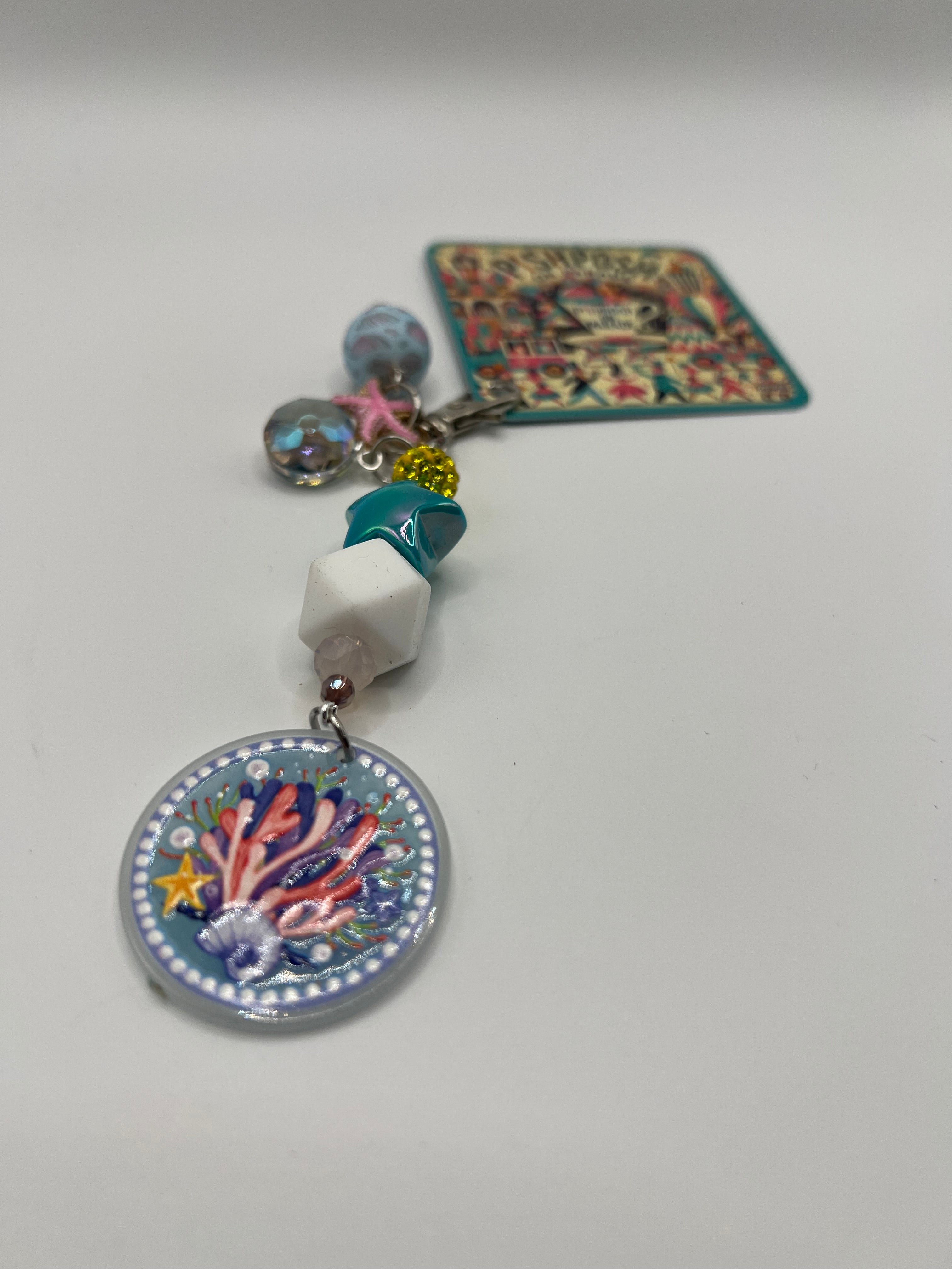 Coral and Shells - Zipper Pull/Scissor Charm