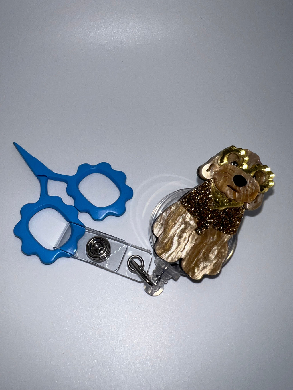 Groovy Cool Dog - Badge / Scissor Reel - Scissors excluded