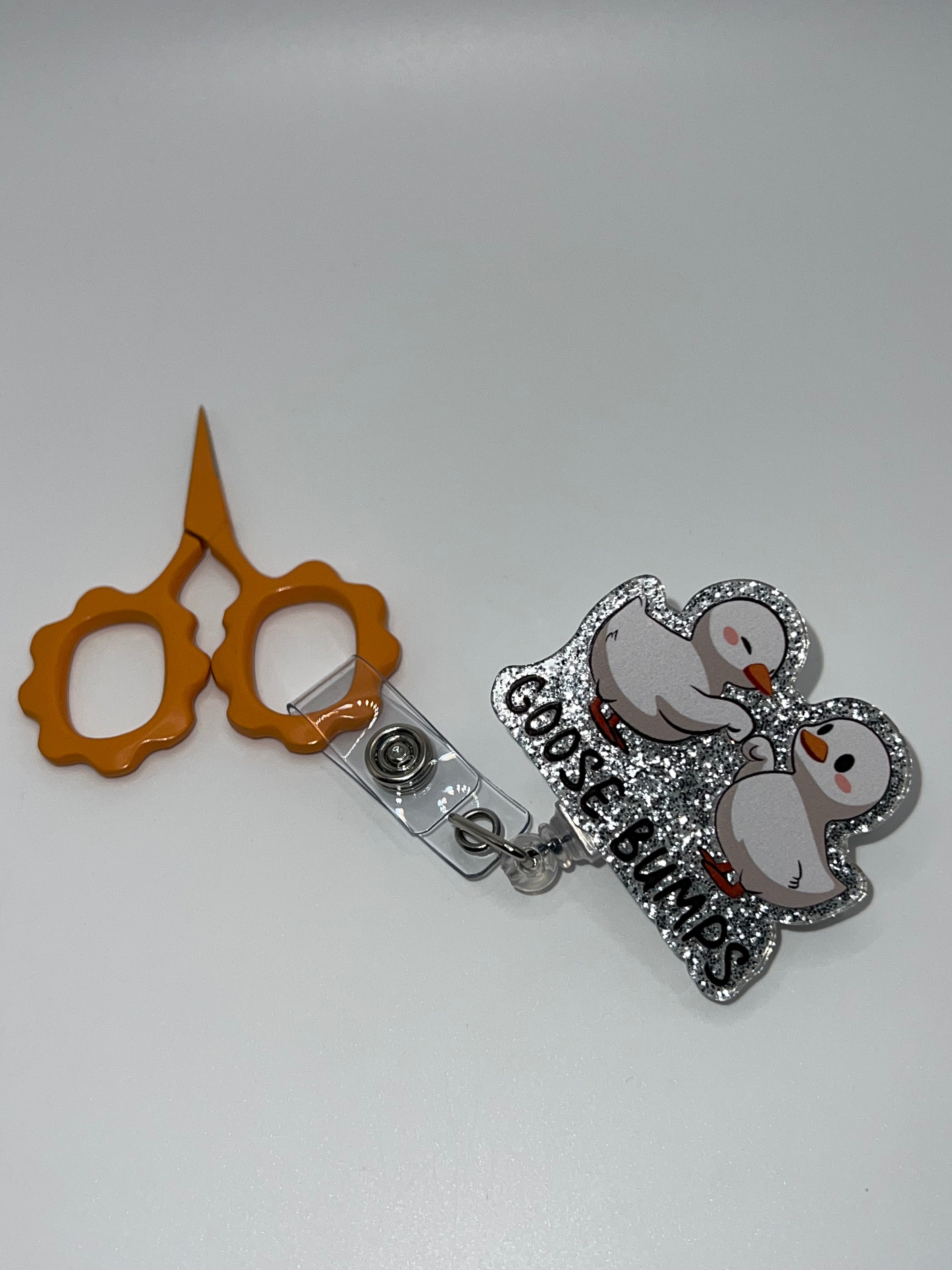 Goose Bumps - Badge / scissor reel - scissors excluded