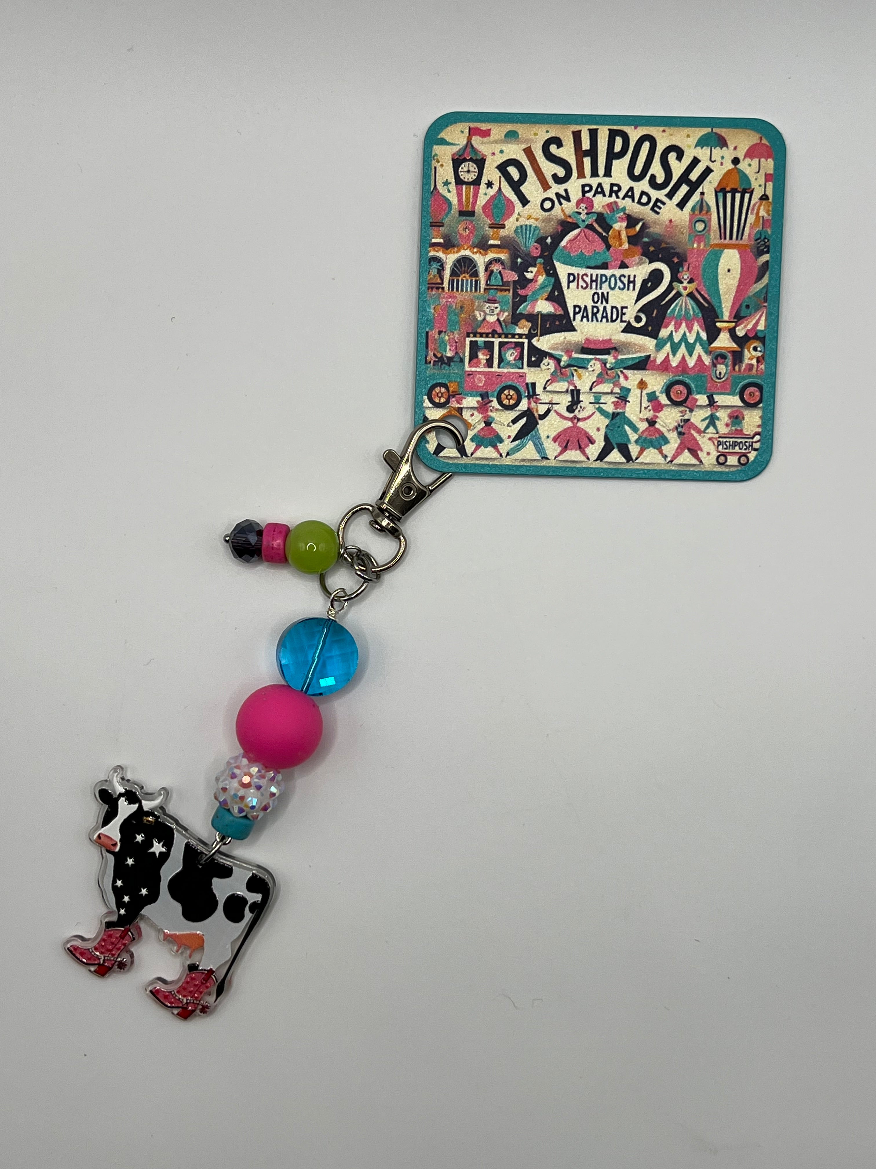 Cow with Pink Boots - charm