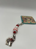 Donkey with rose - scissor charm / zipper pull