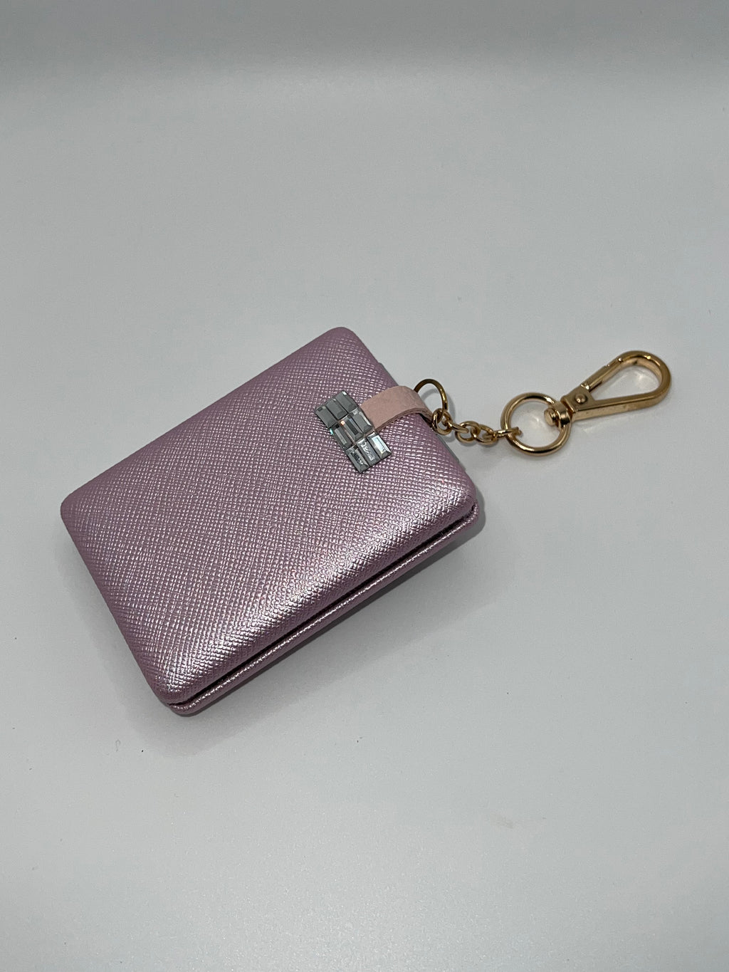 Iridescent lavender floral heart needle case