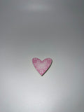 Pink heart with white dots in square pattern - needle minder