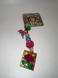 Pink Hydrangea - Zipper Bag Charm