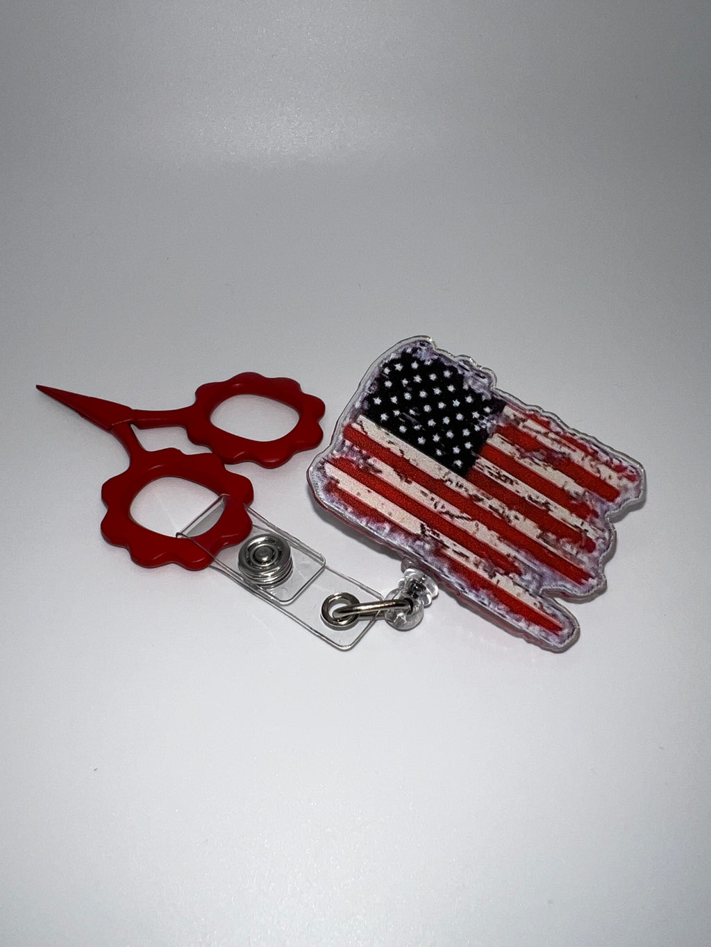 Tattered Flag - Badge/ scissor reel - scissors excluded