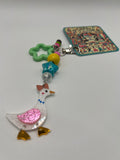 Goose with Green star charm