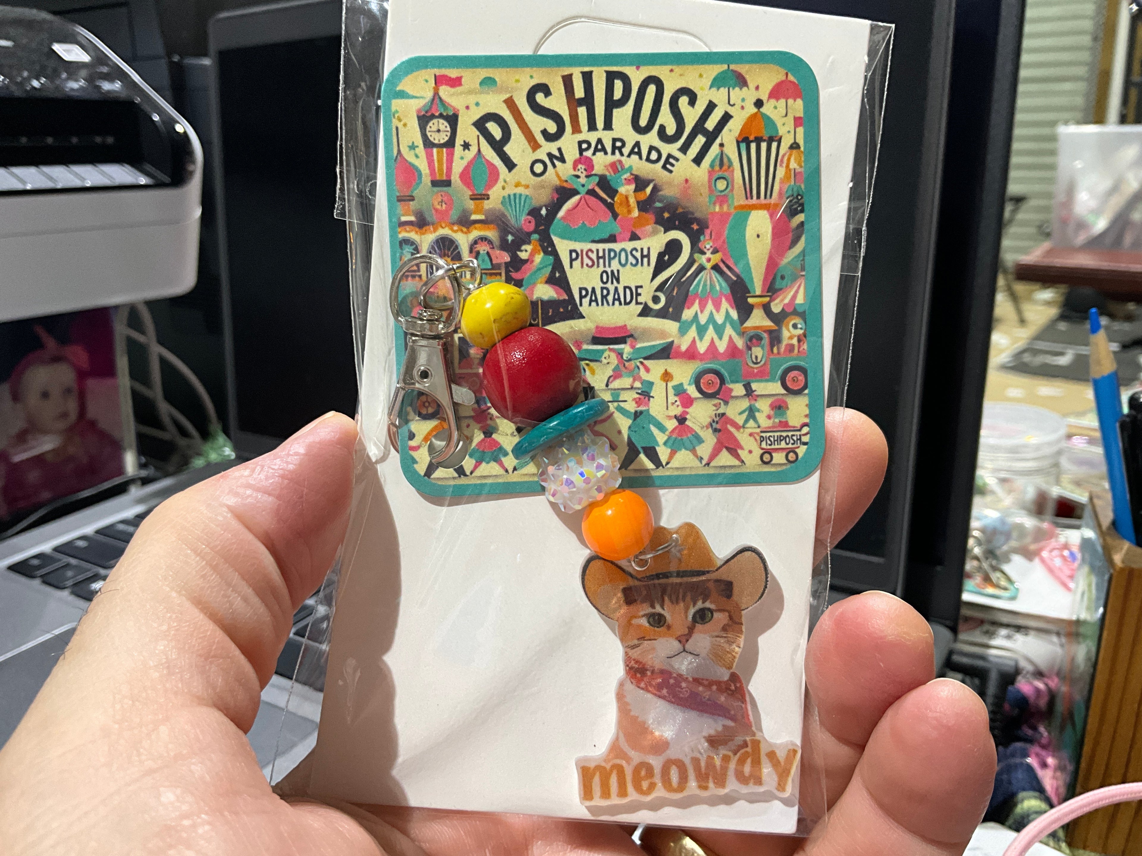 Meowdy Cowboy Cat - Zipper Pull/Scissor Charm