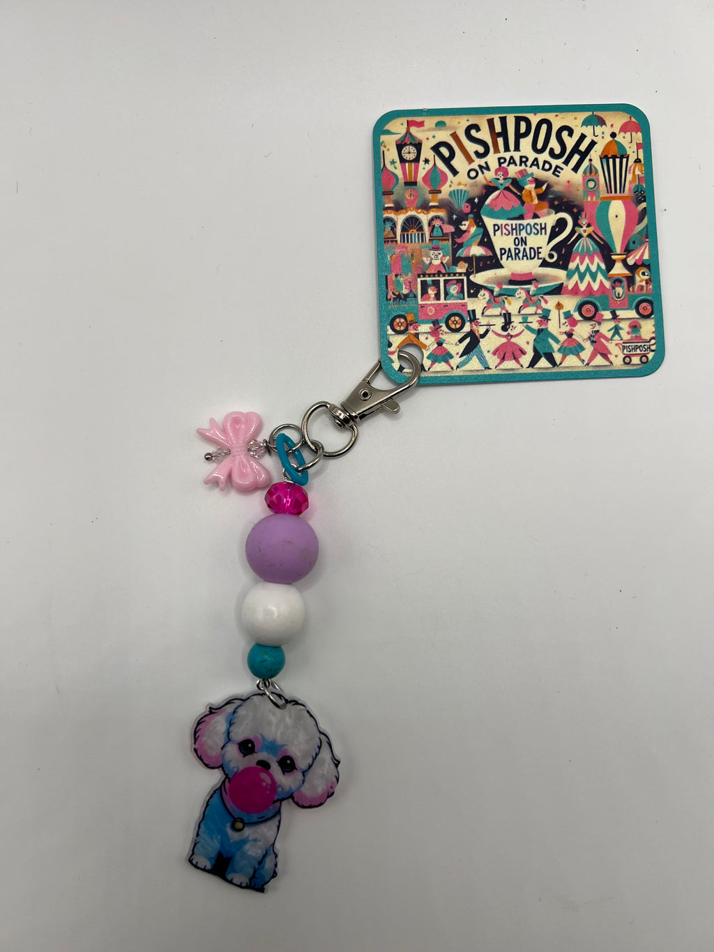 Puppy blowing Bubble charm