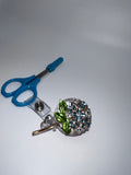 Hydrangea flower - Badge / scissor Reel - scissors excluded