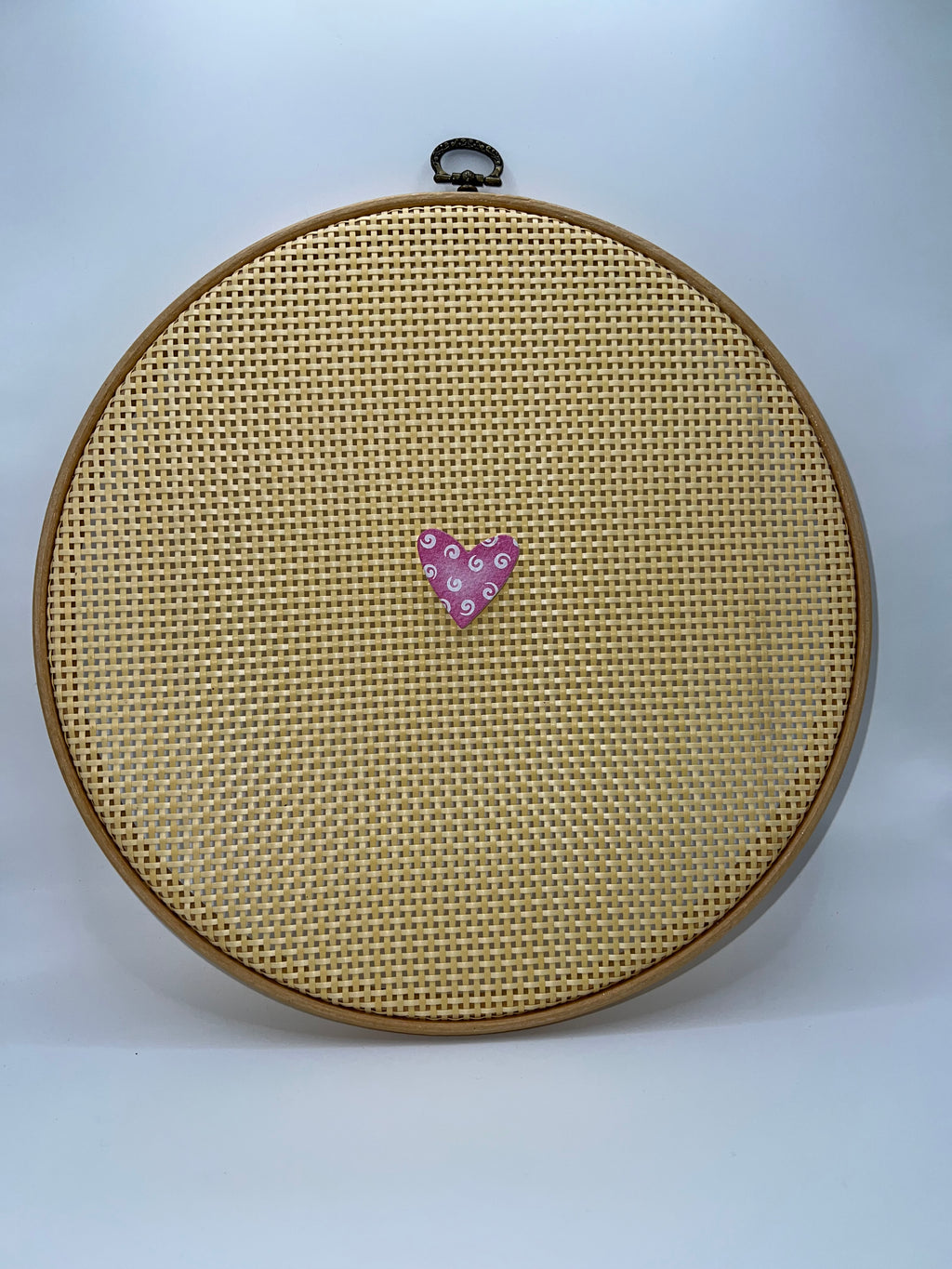 Pink heart with swirl marks - needle minder