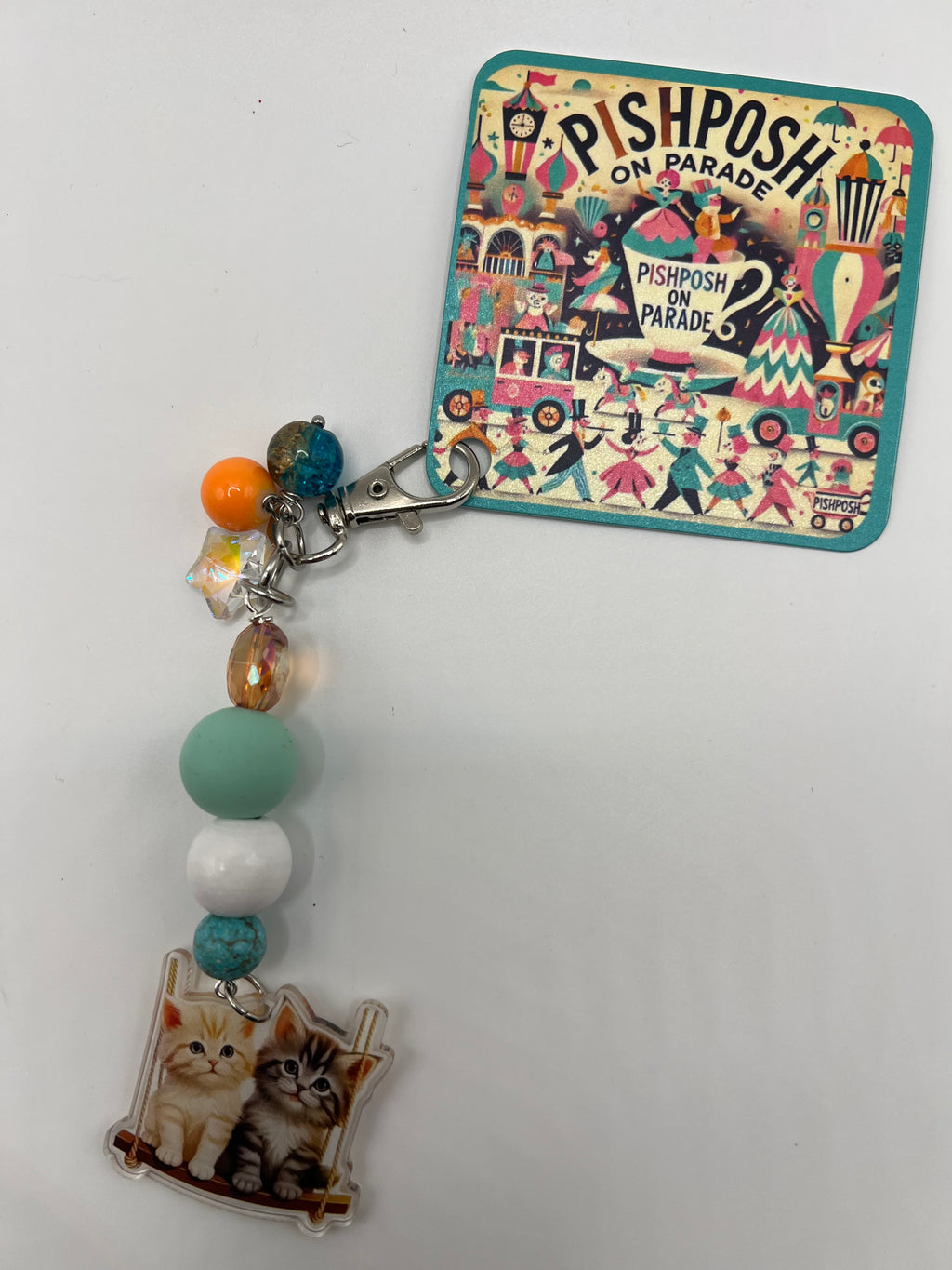 Kitties on a swing - Charm