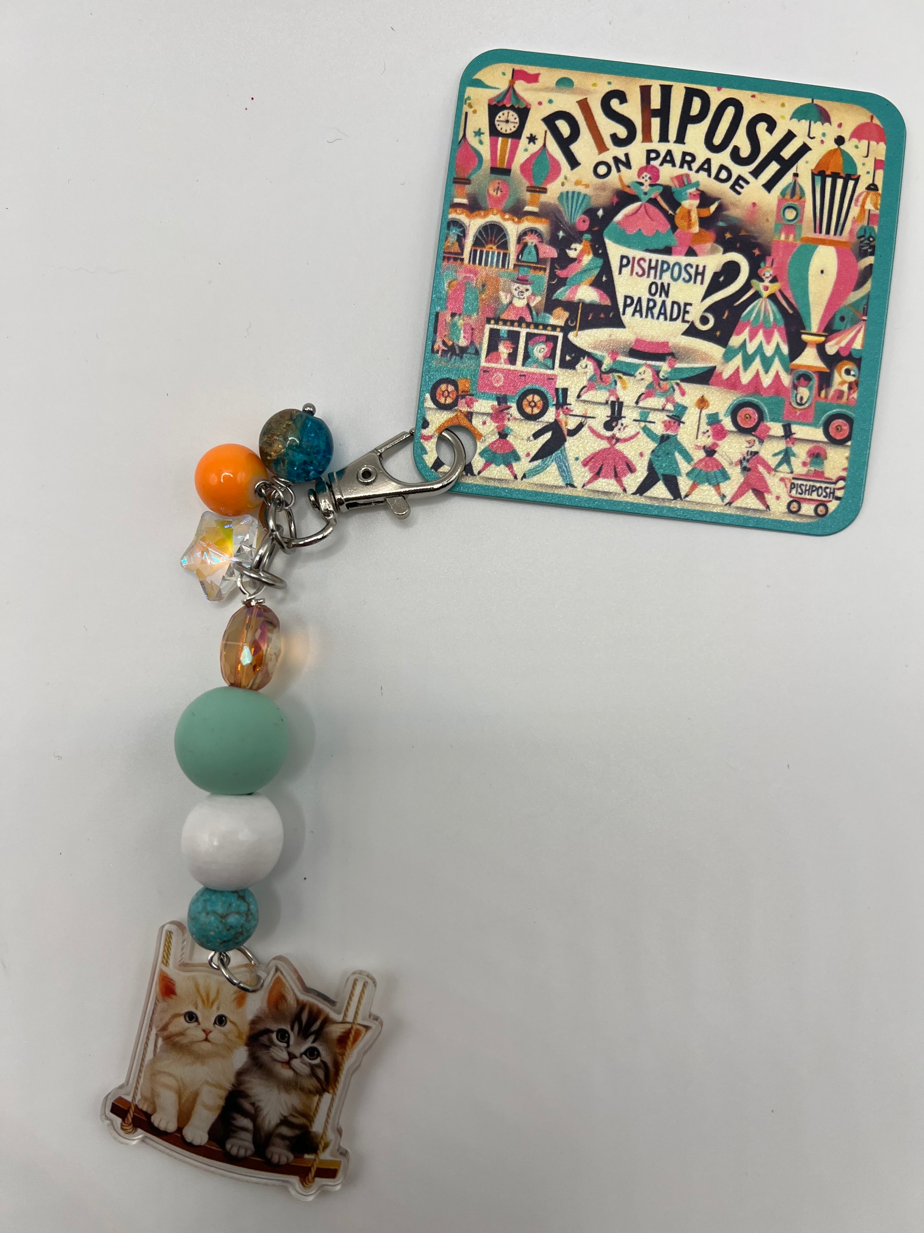 Kitties on a swing - Charm