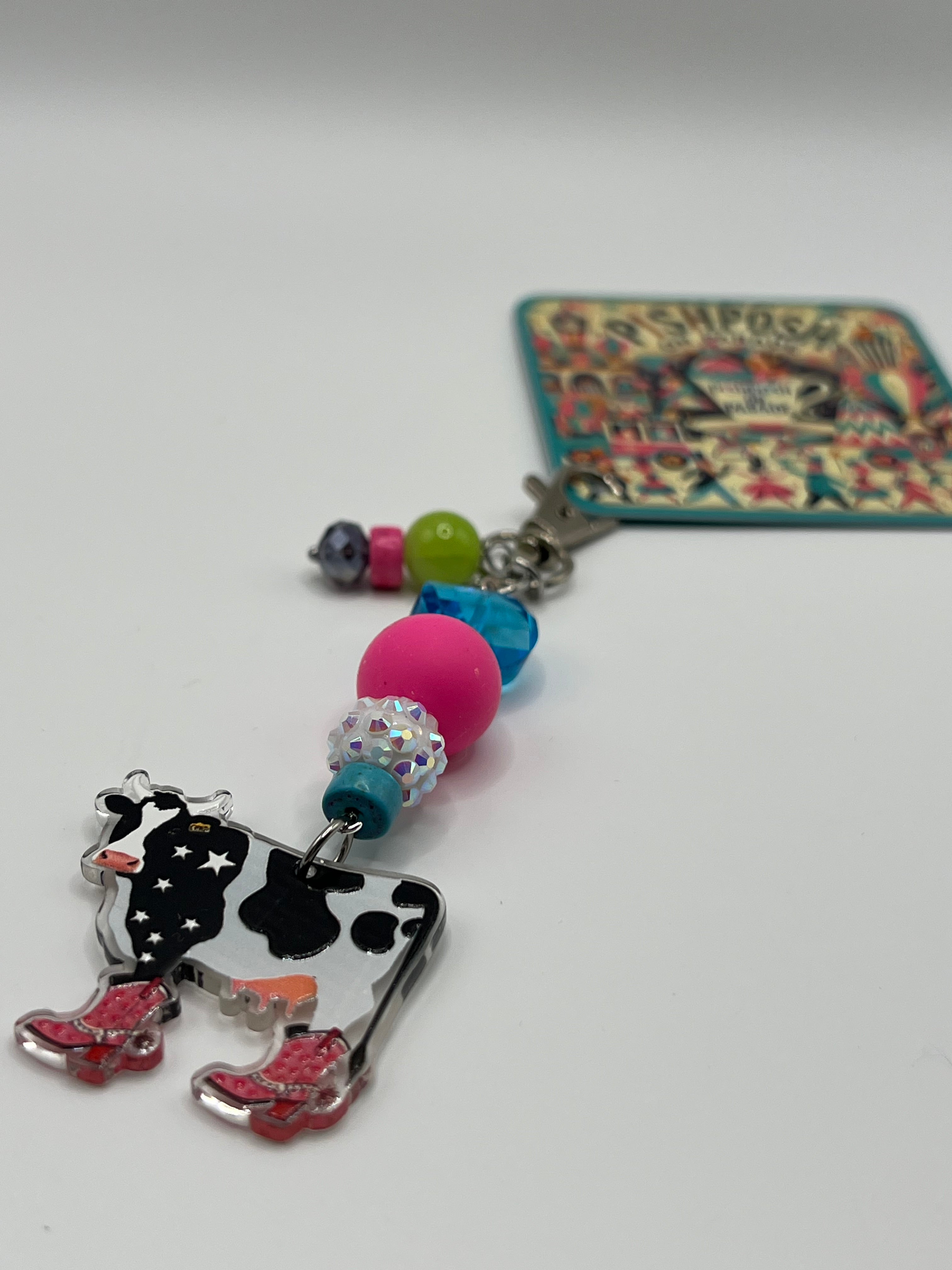 Cow with Pink Boots - charm