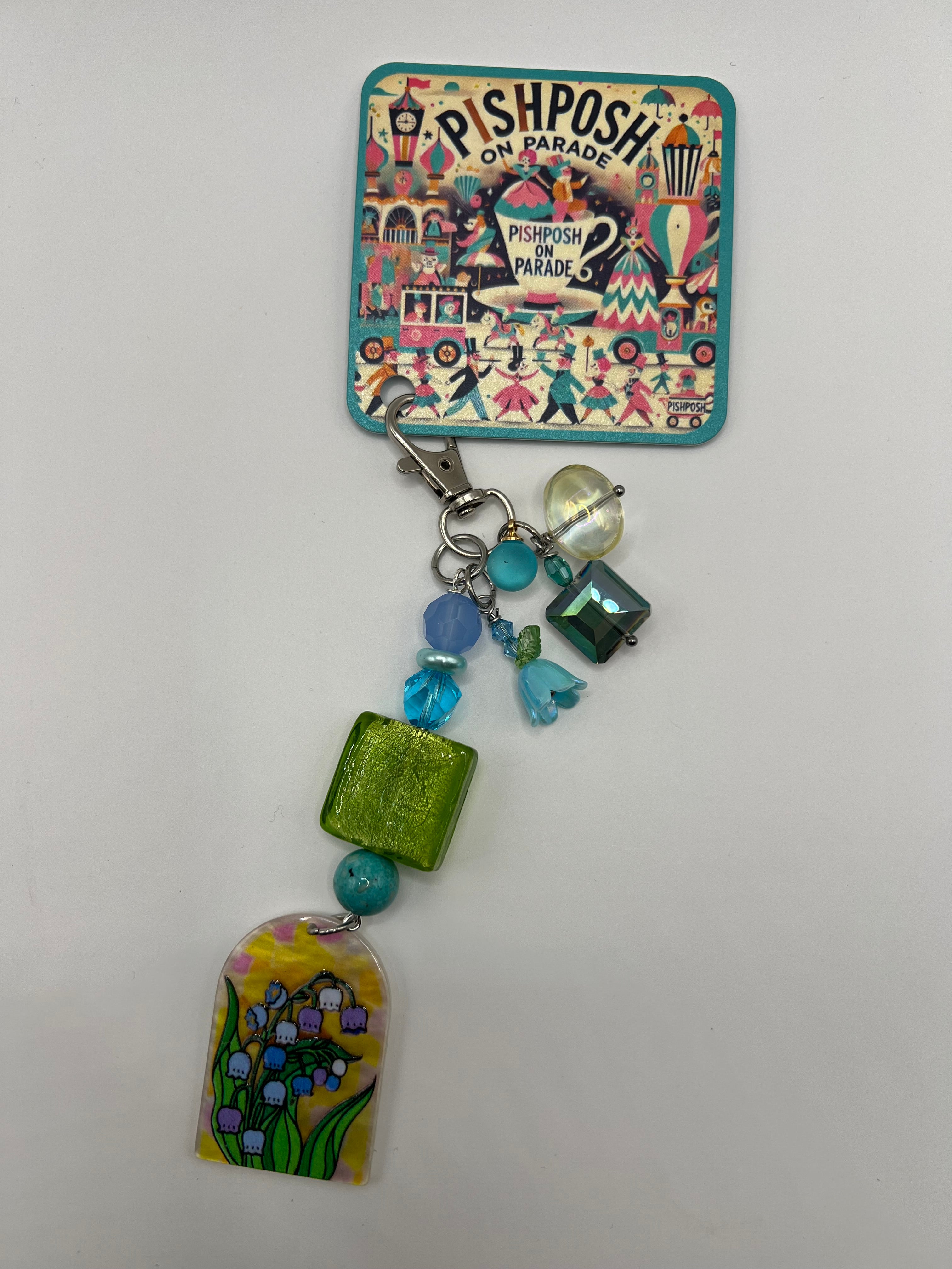 Blue and Purple  flower - Charms