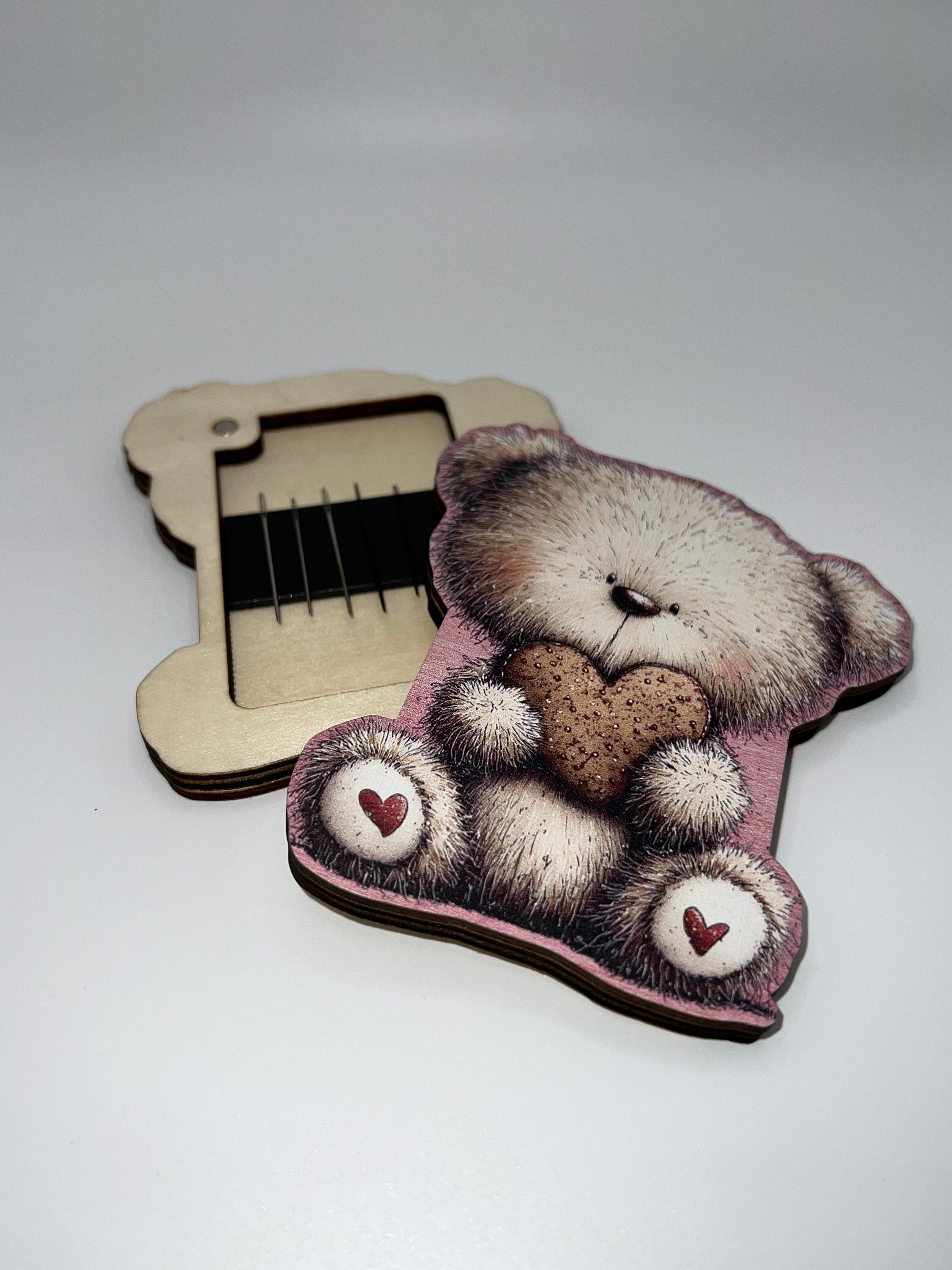 Teddy Bear with Heart - Needle Case