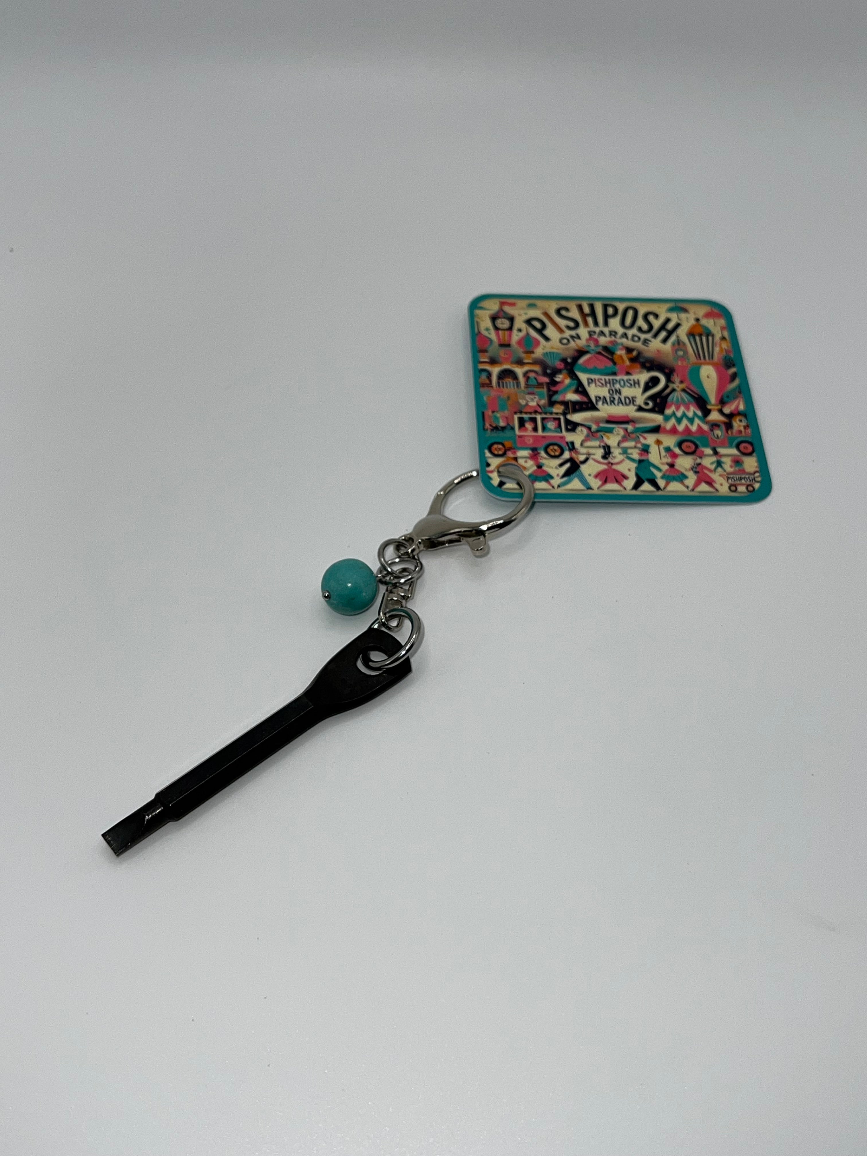 Black Screwdriver with Turquoise Bead - Good for hoops