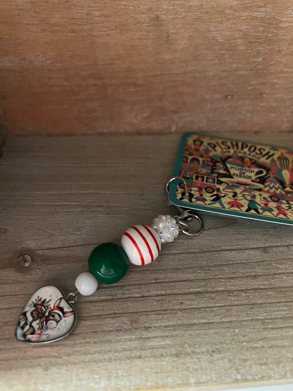 Christmas Donkey - Zipper Pull/Bag Charm
