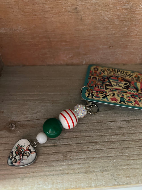 Christmas Donkey - Zipper Pull/Bag Charm