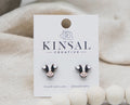 Cow Face Wood Stud Earrings
