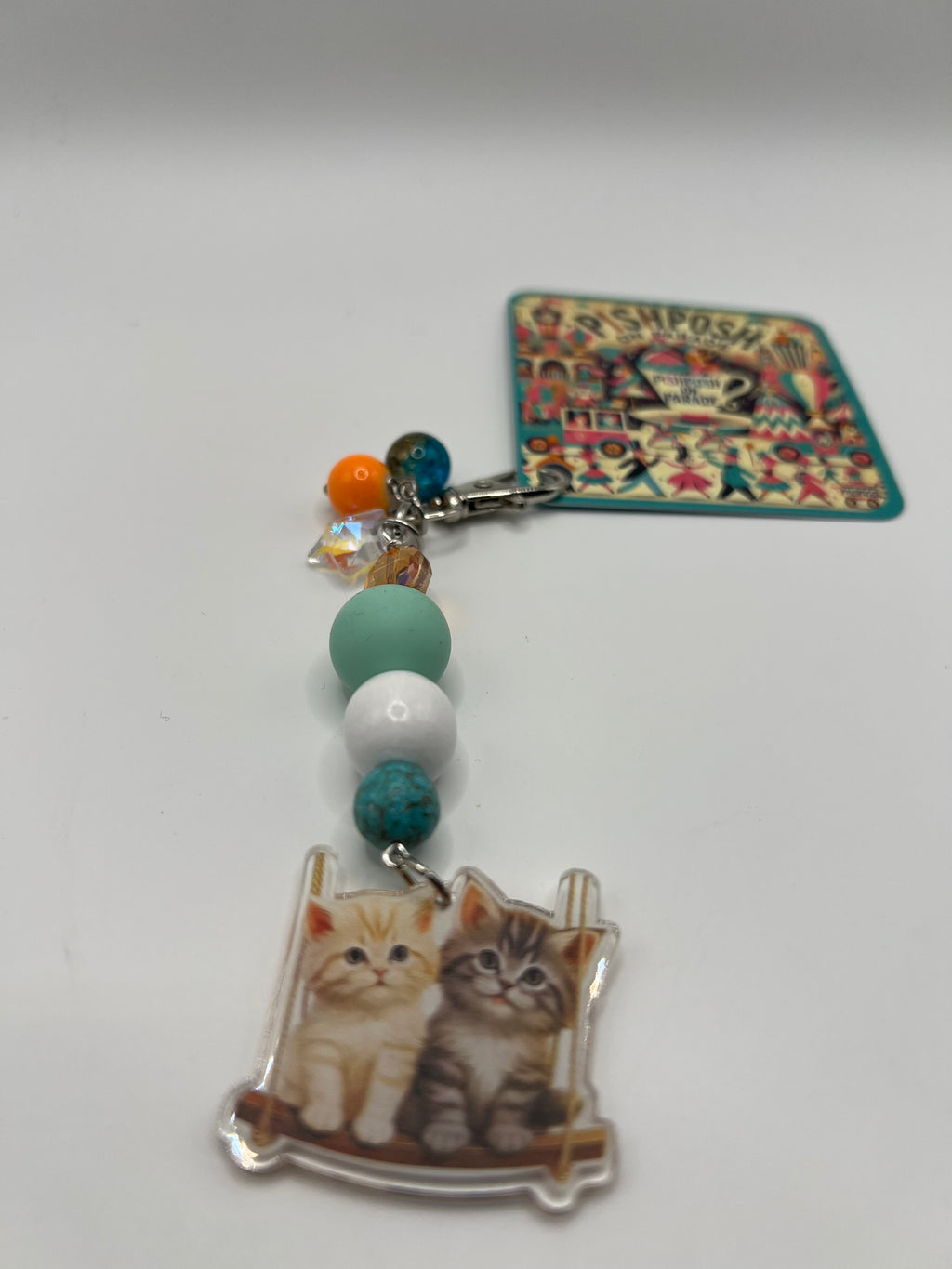 Kitties on a swing - Charm