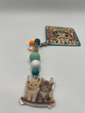 Kitties on a swing - Charm