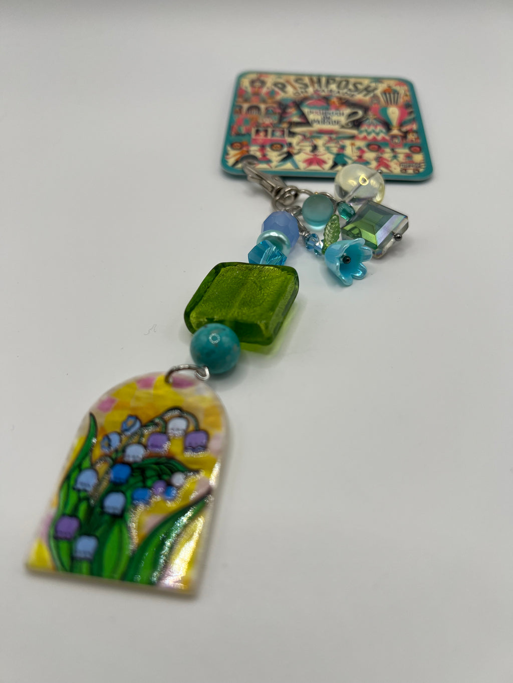Blue and Purple  flower - Charms