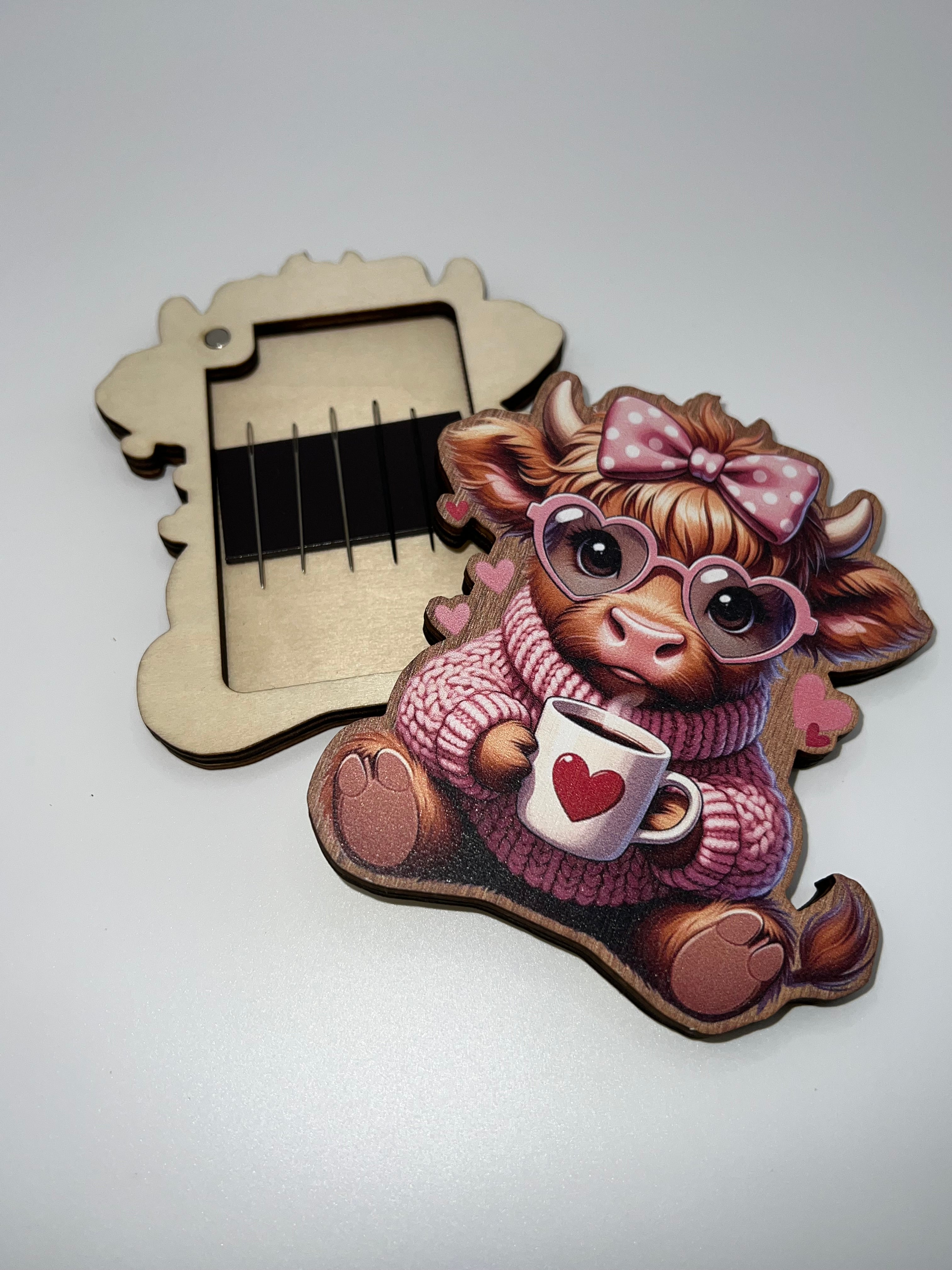 Cute Cow with Cup - Needle Case