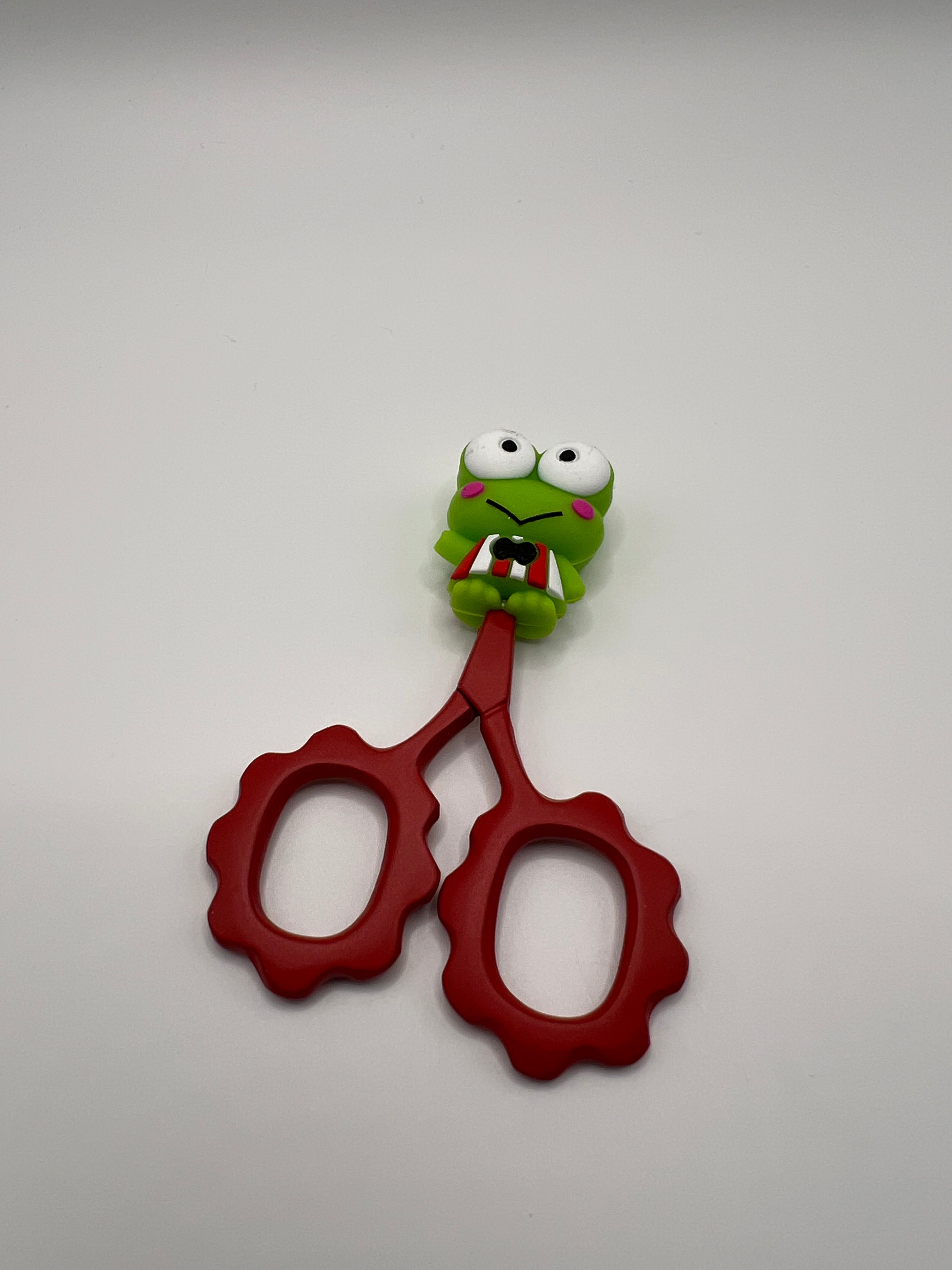 Frog with red and white shirt - scissor tip protector - scissors excluded