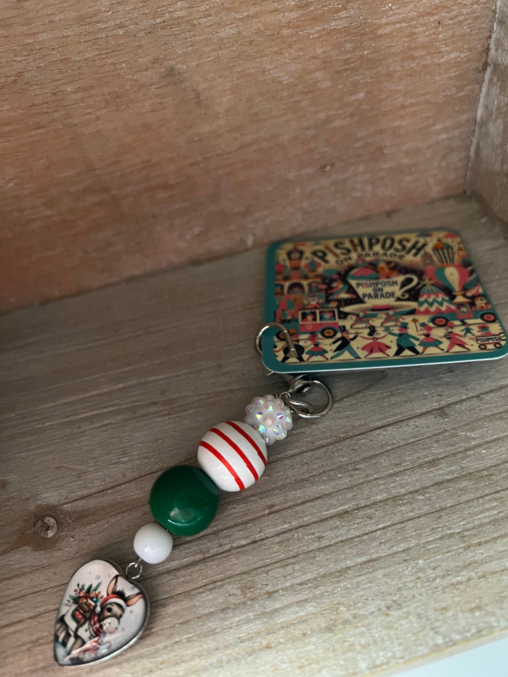 Christmas Donkey - Zipper Pull/Bag Charm