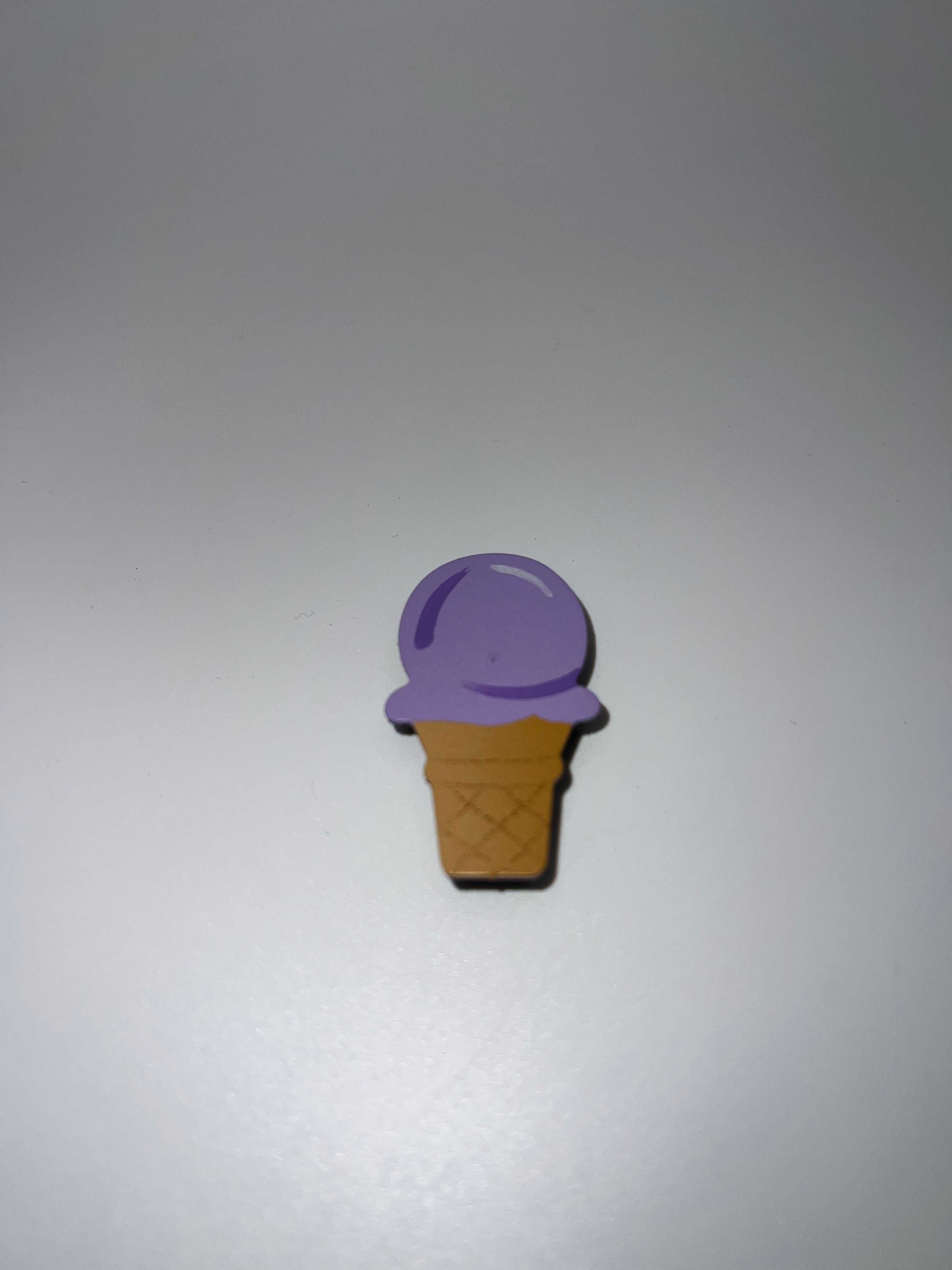 Purple Ice cream cone - needleminder