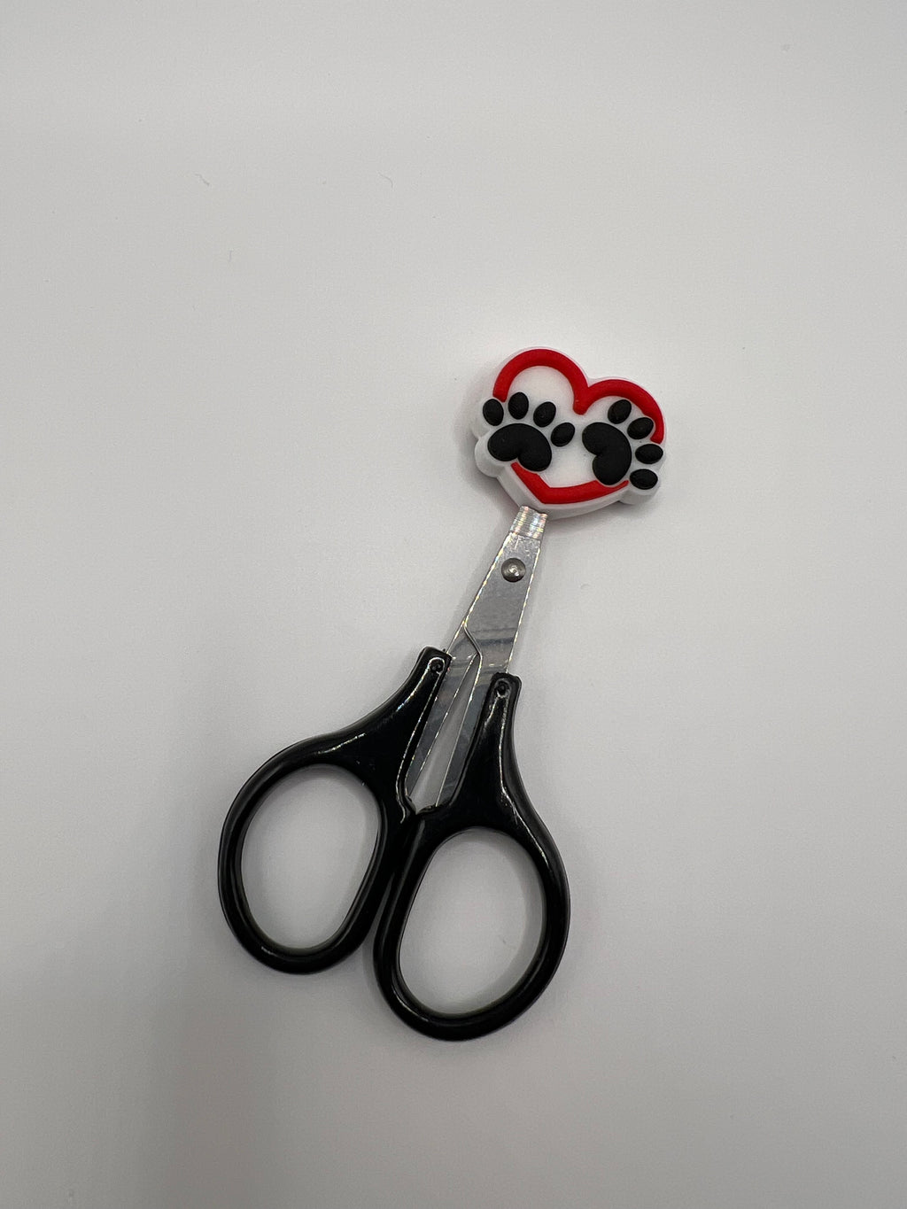Heart with paw print scissor tip protector - scissors excluded