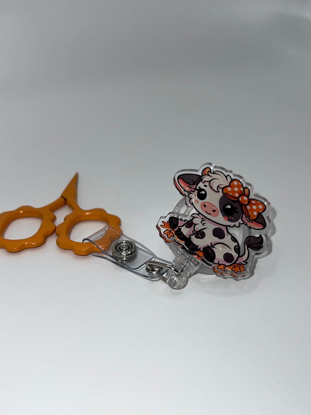 Spotted Cow - Badge / Scissor Reel - Scissors excluded