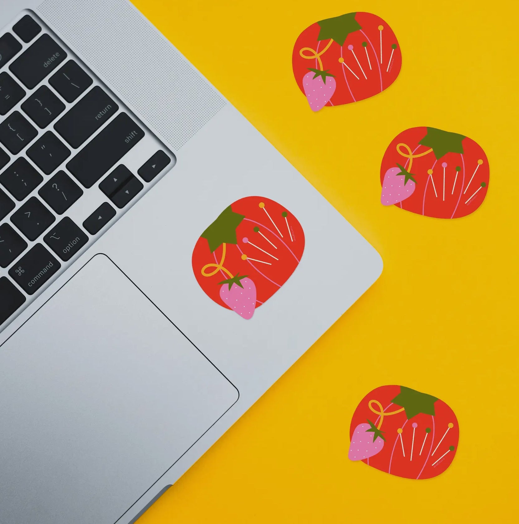 Tomato Pin Cushion Sticker - Vinyl Waterproof Stickers