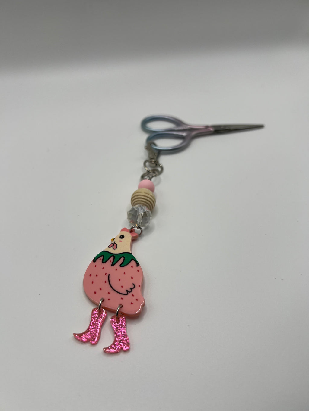 Strawberry Chicken - Scissor charm / Bag zipper pull
