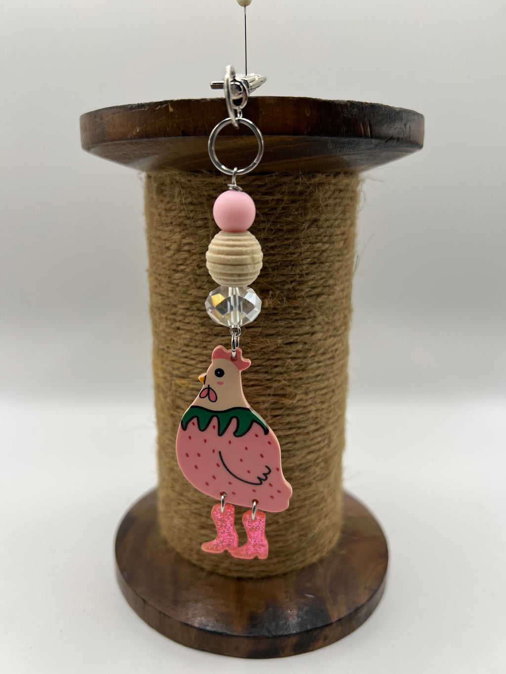 Strawberry Chicken - Scissor charm / Bag zipper pull