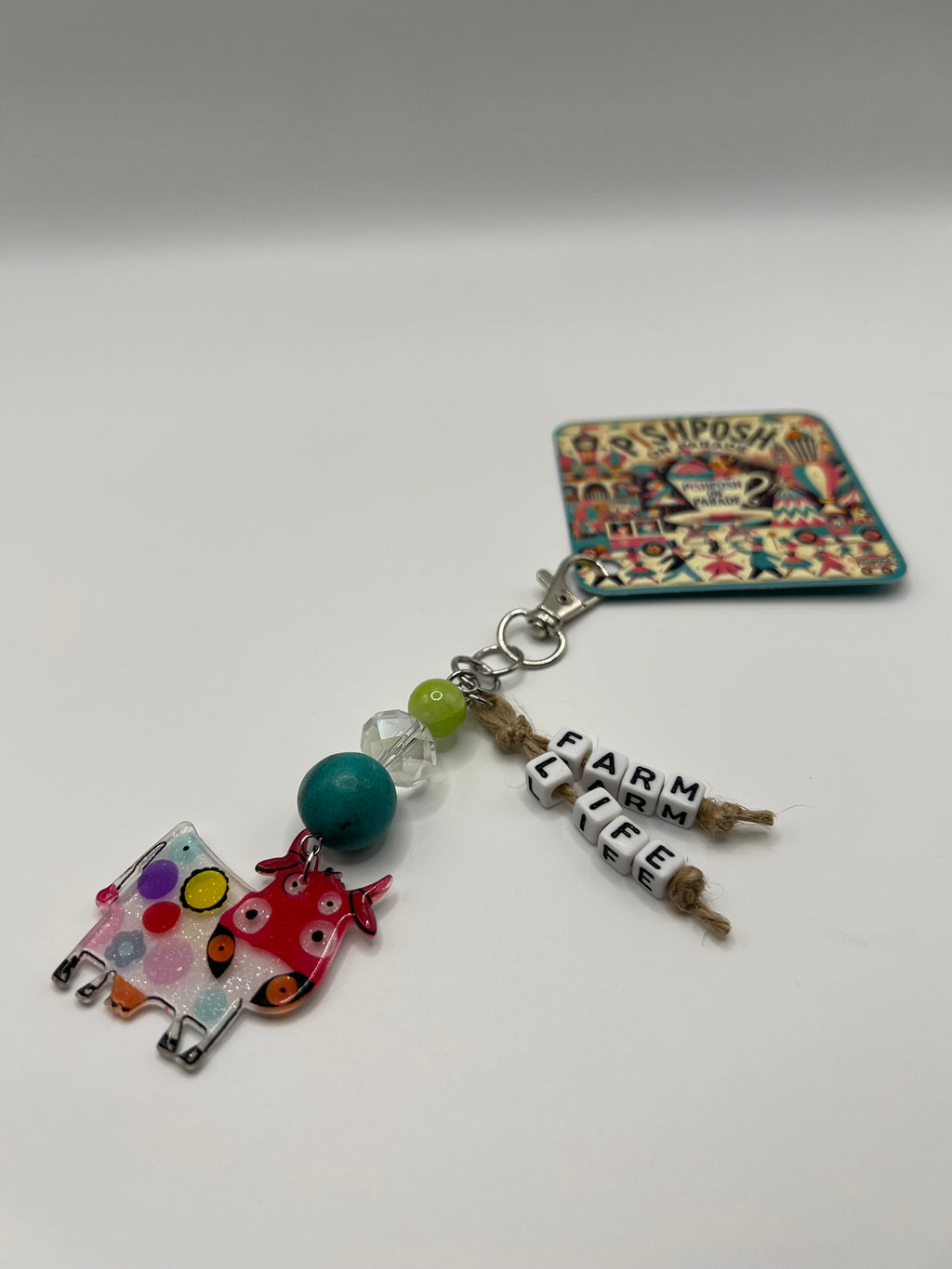 Funky Cow Farm Life - Scissor charm/Bag zipper pull