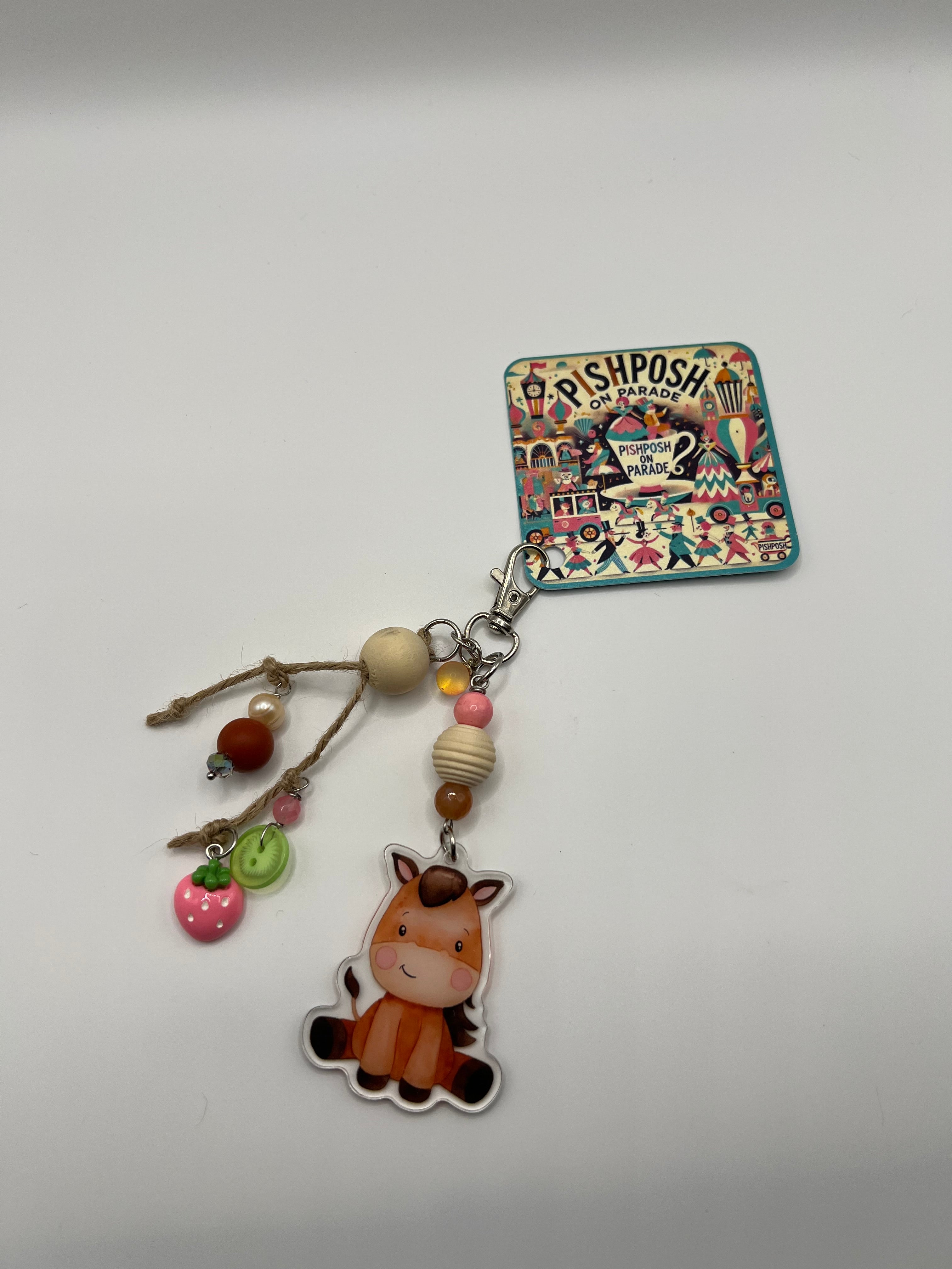 Strawberry Horse - Scissor charm/Bag zipper pull