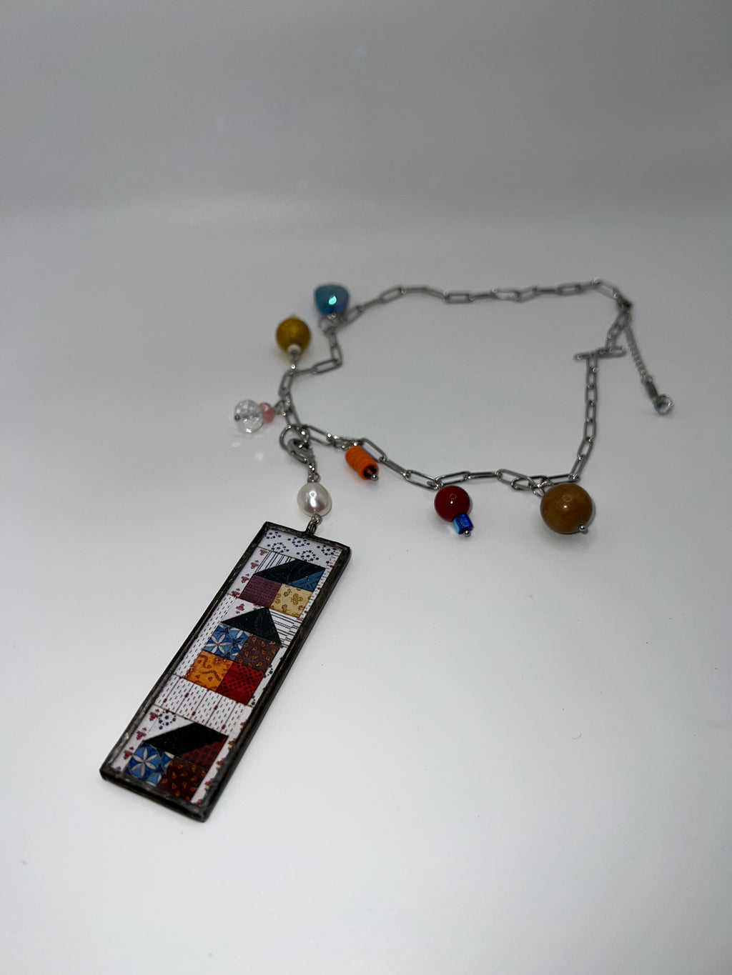 Quilt House with beads necklace
