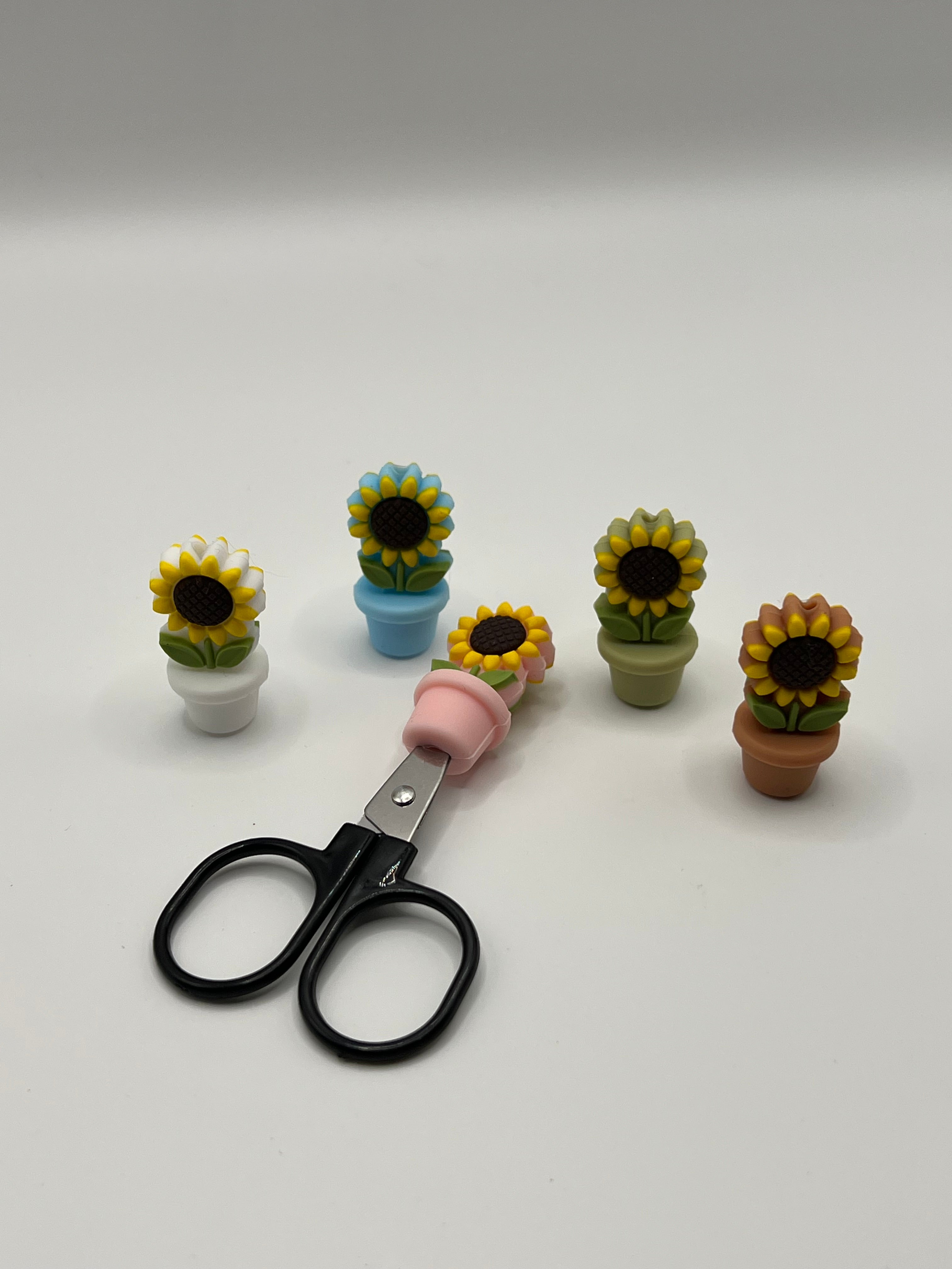 Sunflower With Blue Pot Scissor Tip Protector