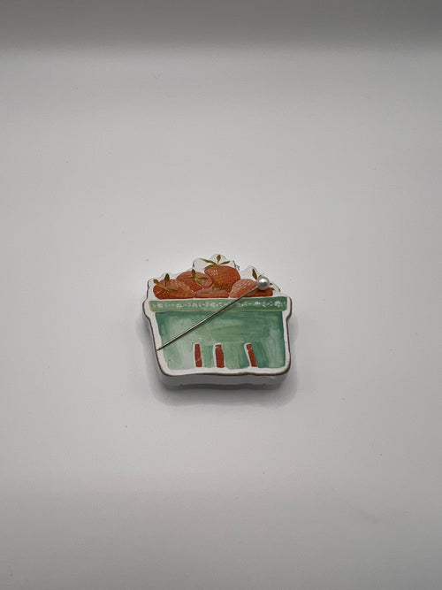 Basket of Fresh Picked Strawberries Needle Minder