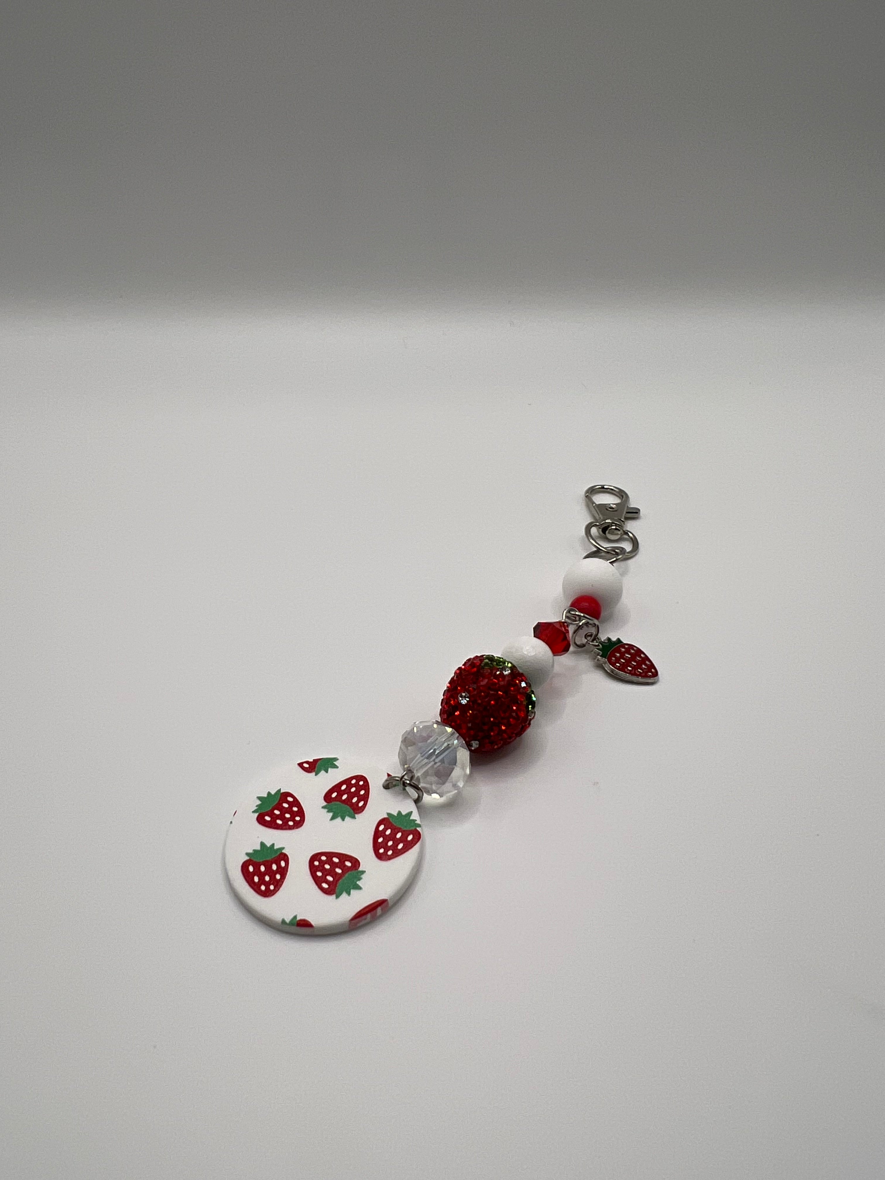 Strawberry - Scissor charm / Bag zipper pull