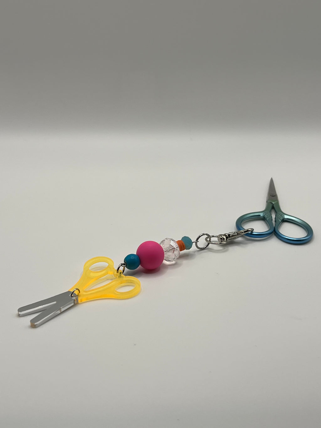 Yellow handle Scissor Charm / Bag zipper pull