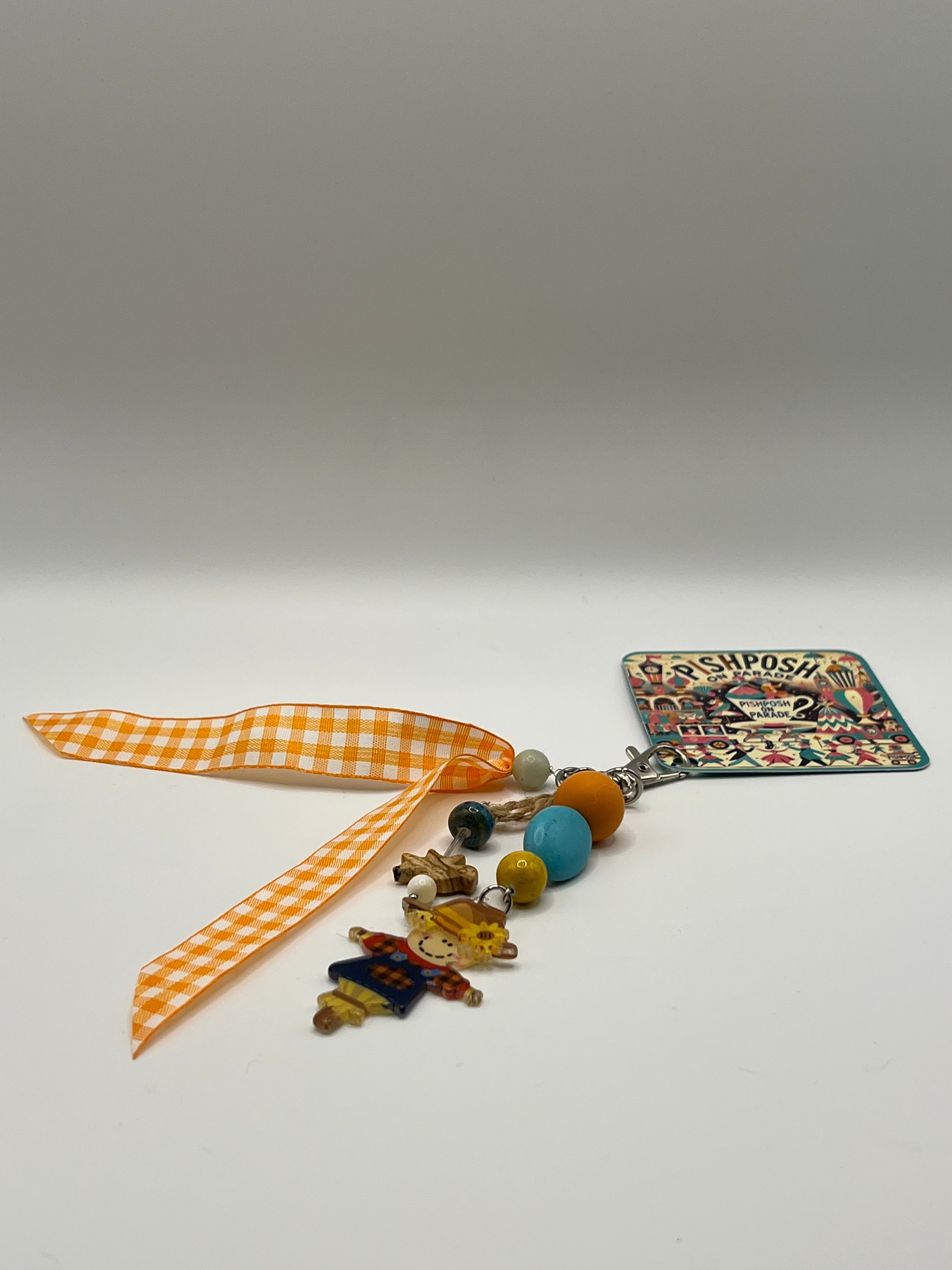 Scarecrow with Bird Bead - Scissor Charm/Bag Zipper pull