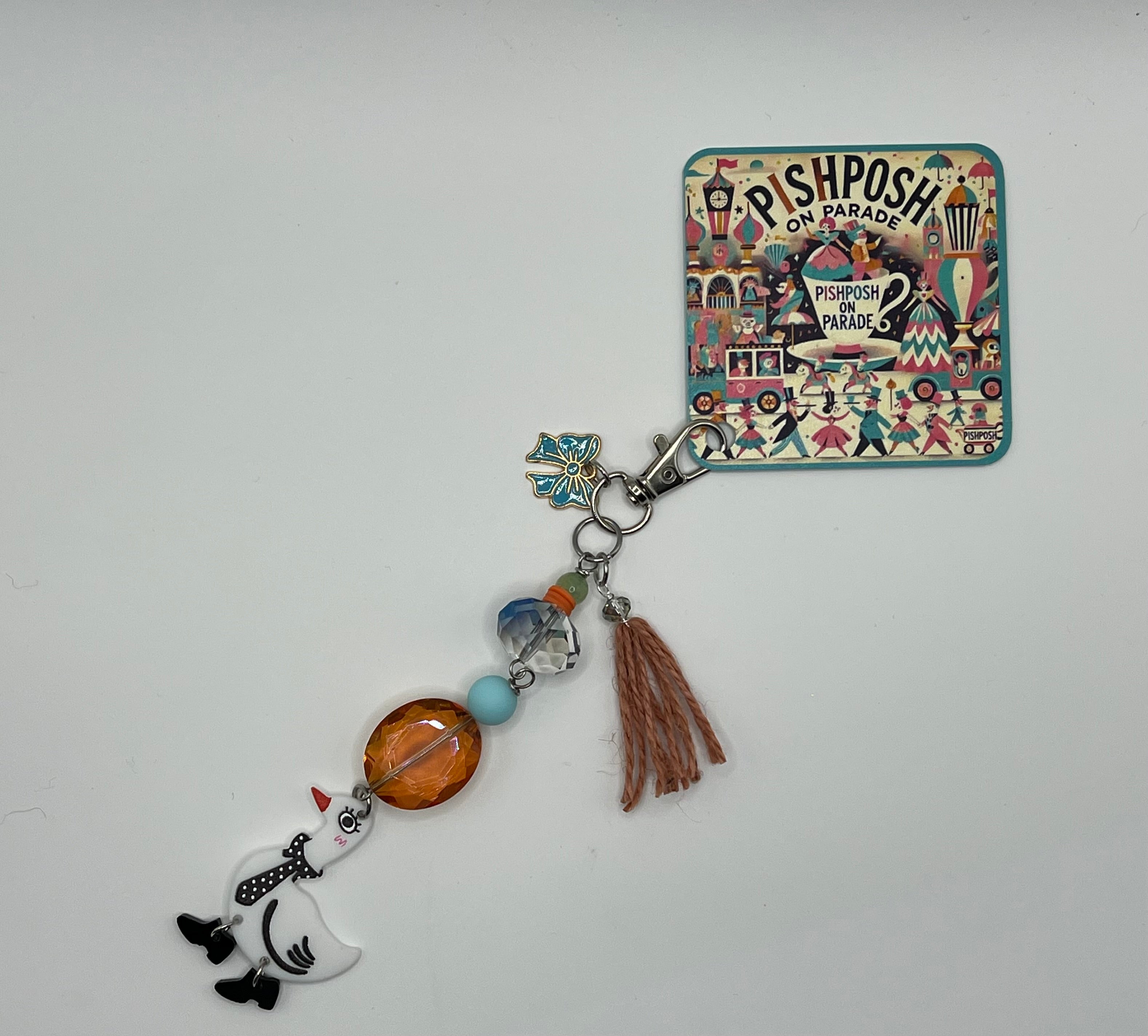 White Duck - Scissor Charm/Bag Zipper Pull