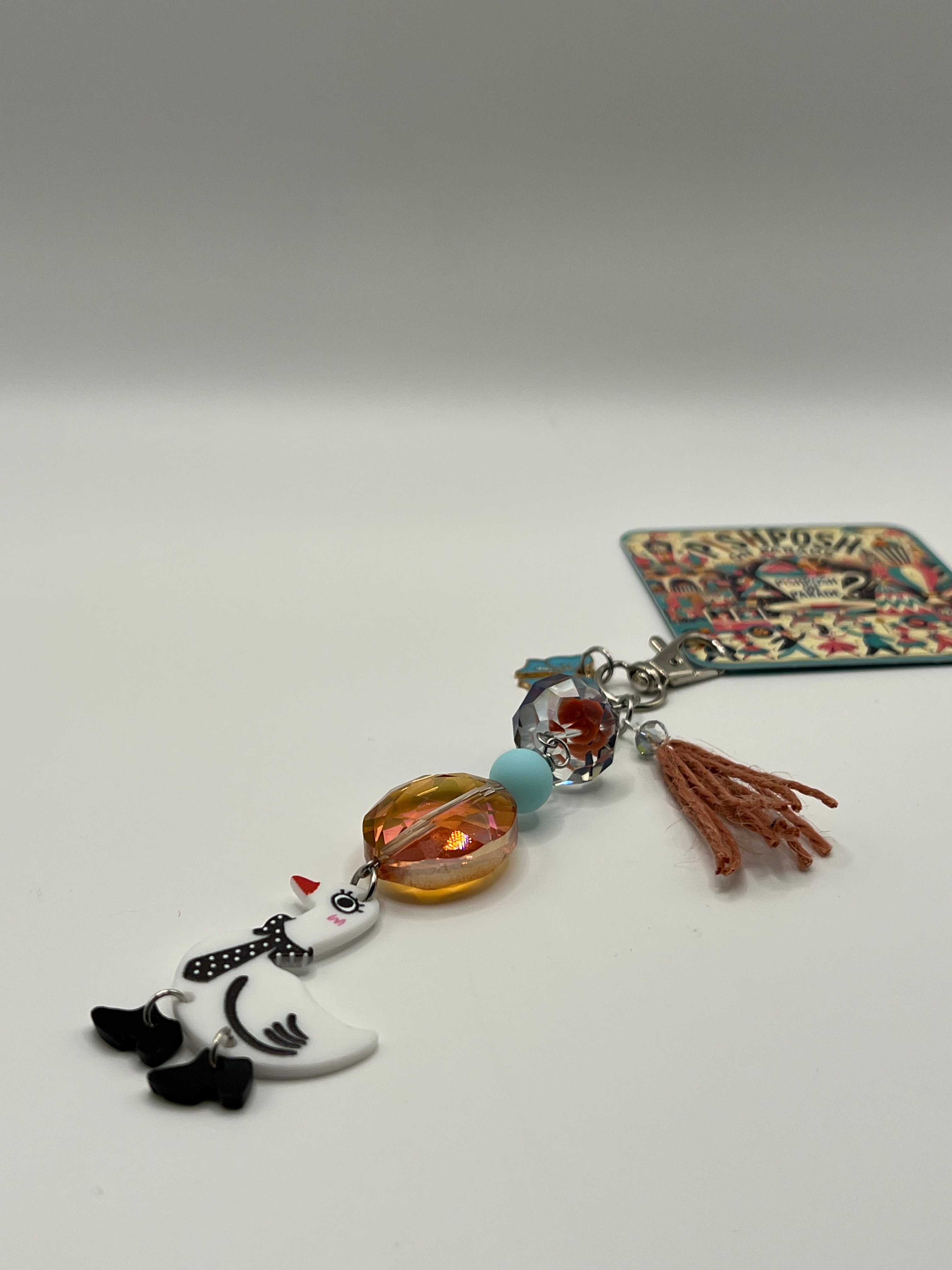 White Duck - Scissor Charm/Bag Zipper Pull