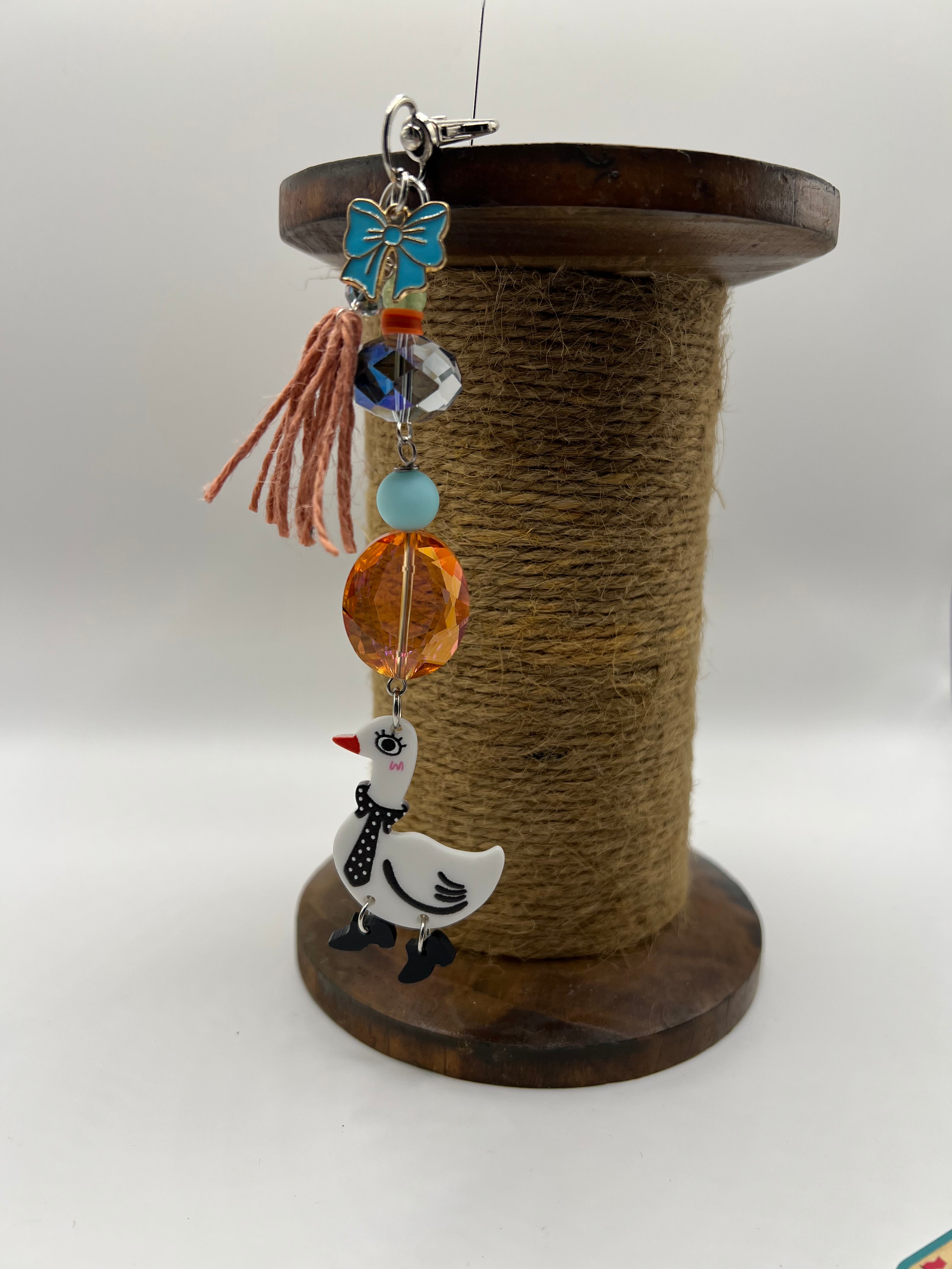 White Duck - Scissor Charm/Bag Zipper Pull