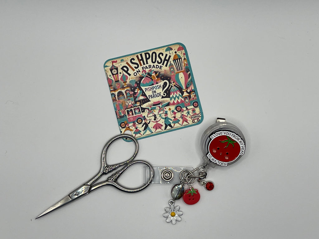 Tomato - Scissor Badge Pull